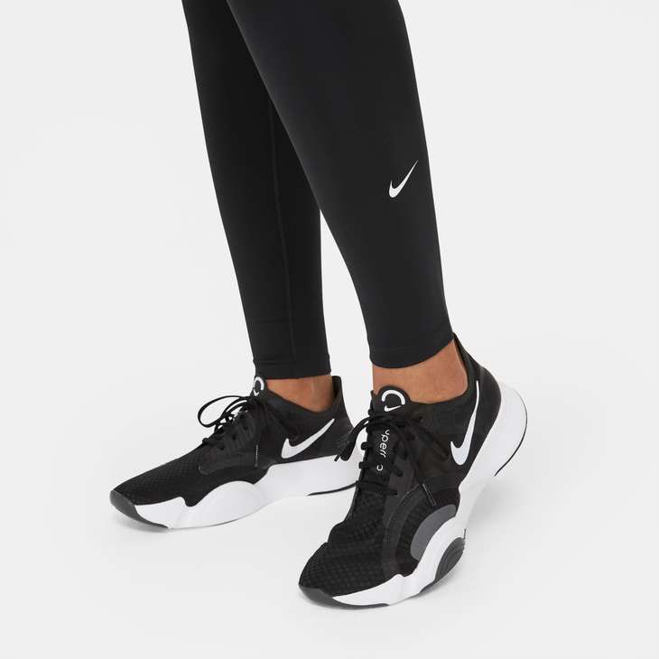 Nike Women's One Mid-Rise Leggings in Black/White