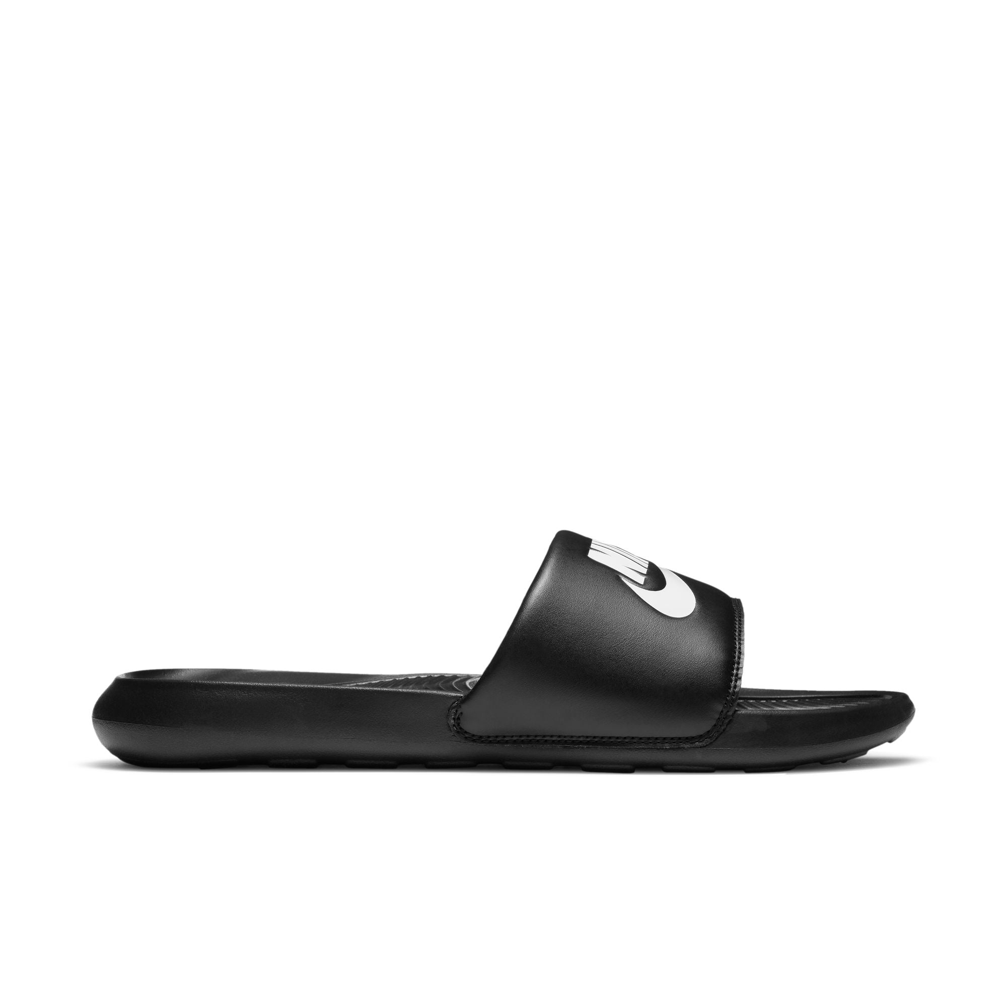 Nike Men's Victori One Slides in Black/White-Black