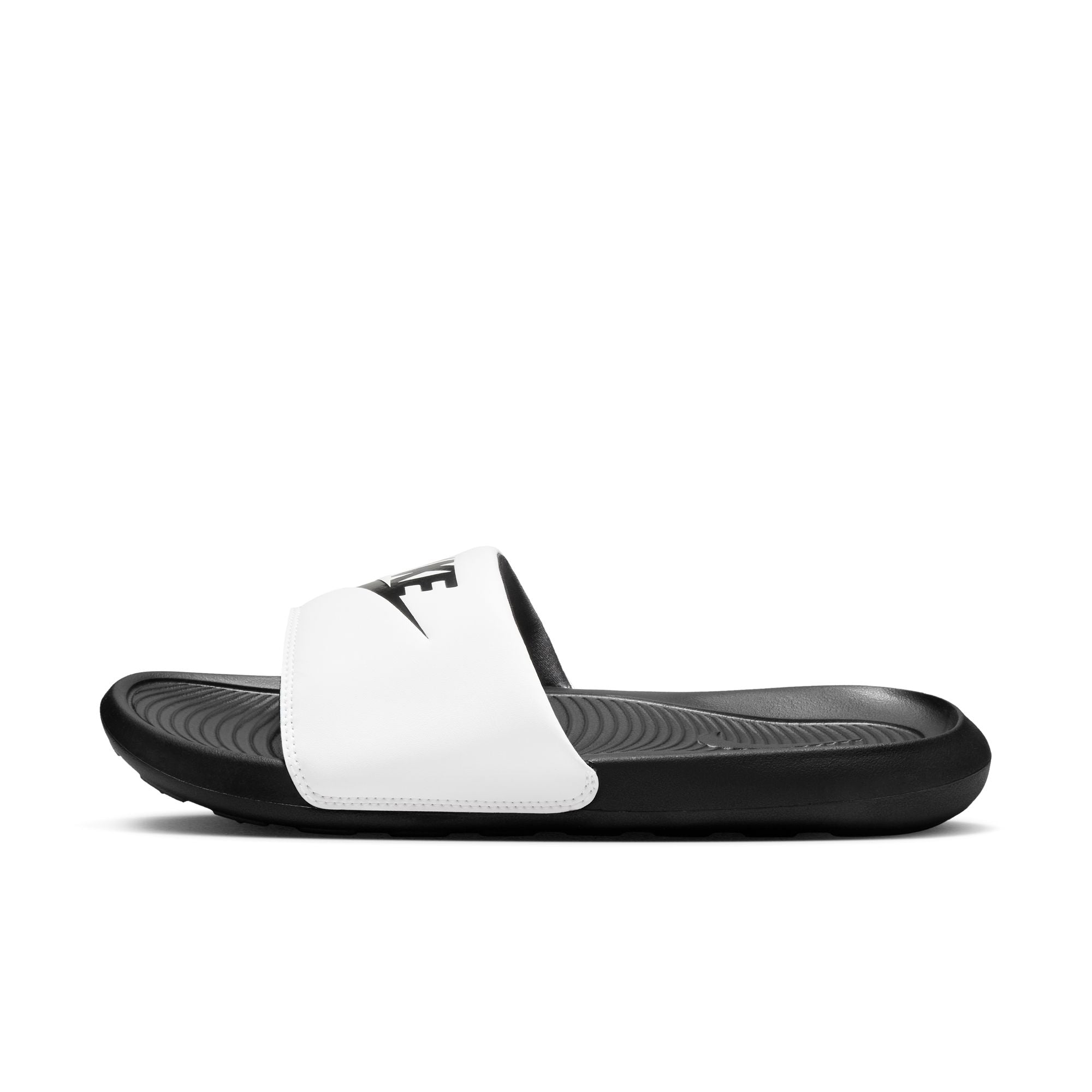 Nike Men's Victori One Slides in Black/Black-White