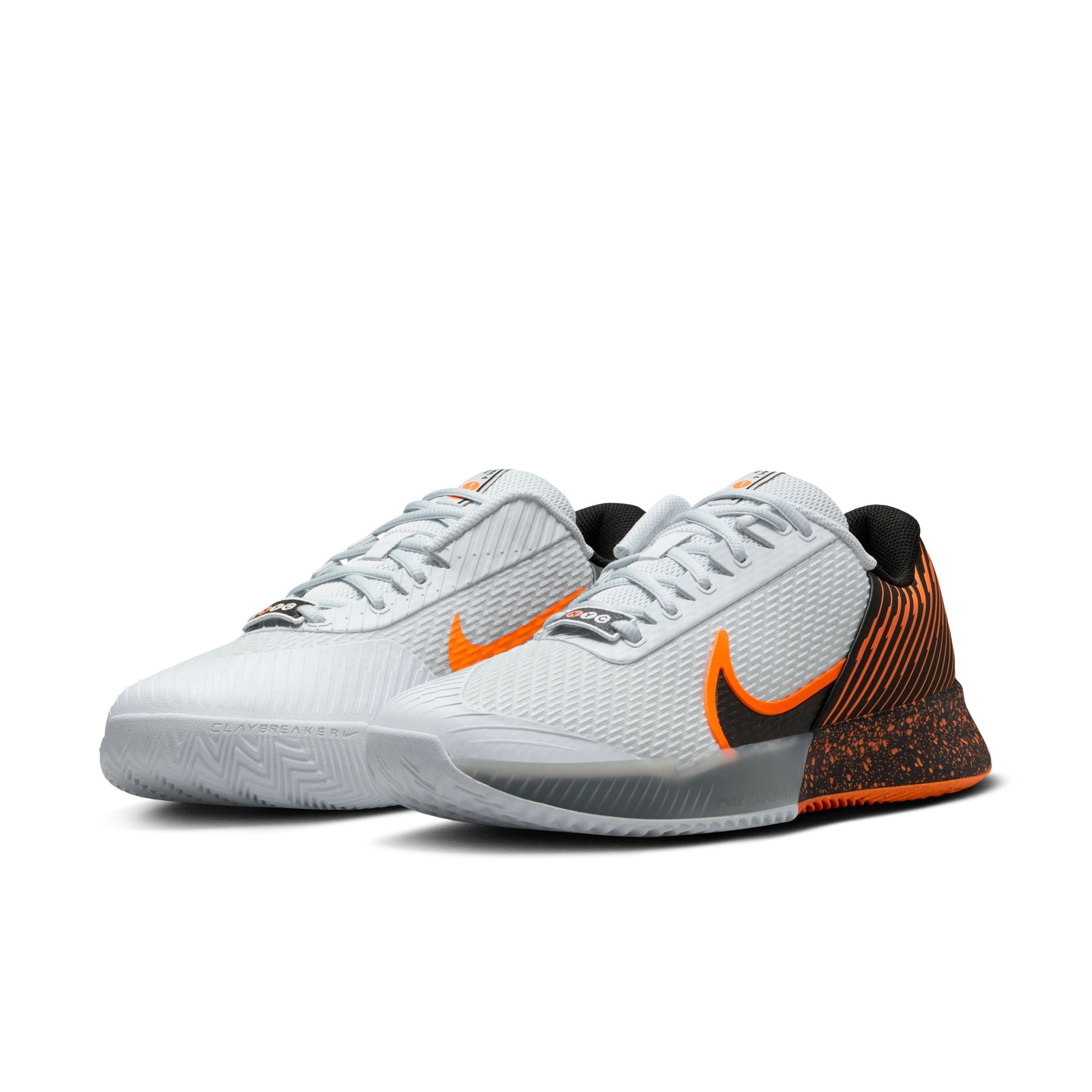 Nike Men's Air Zoom Vapor Pro 2 CLY PRM Tennis Shoes in Pure Platinum/Black-Hyper Crimson-White