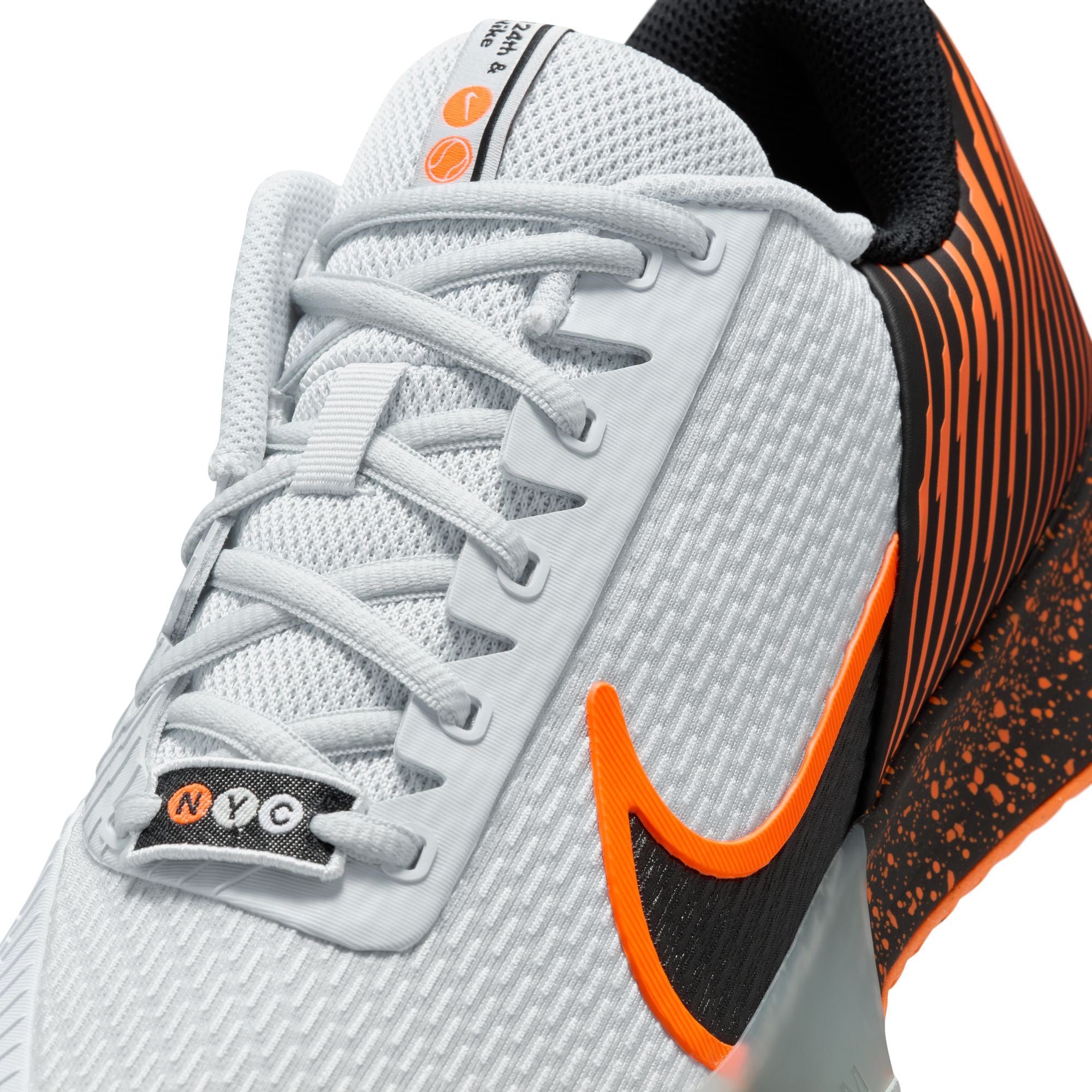 Nike Men's Air Zoom Vapor Pro 2 CLY PRM Tennis Shoes in Pure Platinum/Black-Hyper Crimson-White