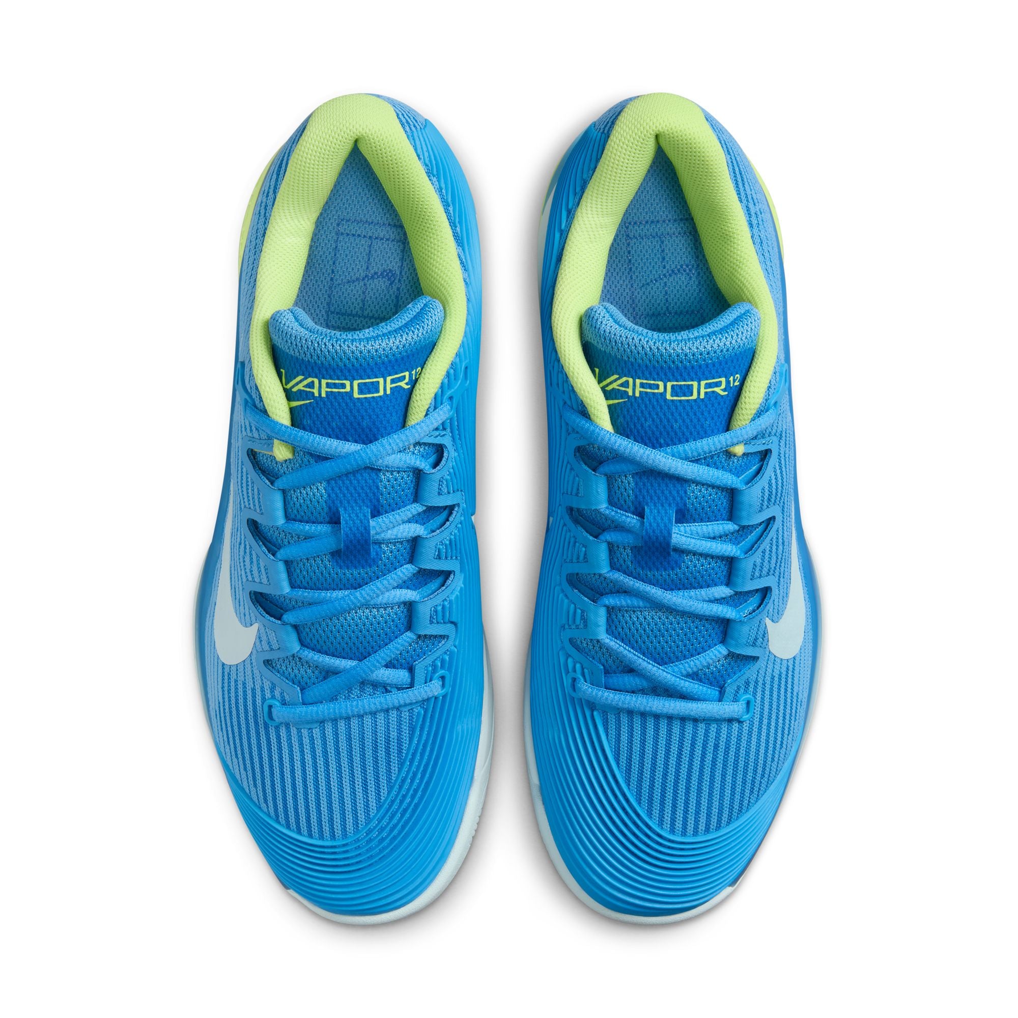 Nike Women's Vapor 12 Hard Court Tennis Shoes in Blue Beyond/Glacier Blue-Lt Lemon Twist