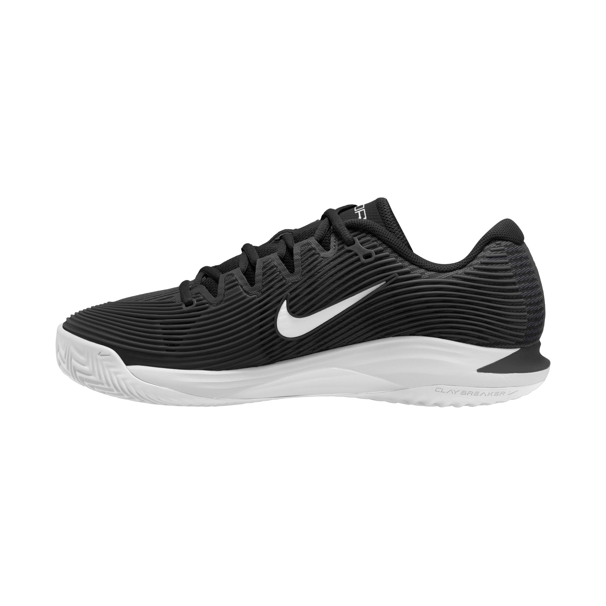 Nike Men's Vapor 12 Clay Court Tennis Shoes in Black/White-Dk Smoke Grey