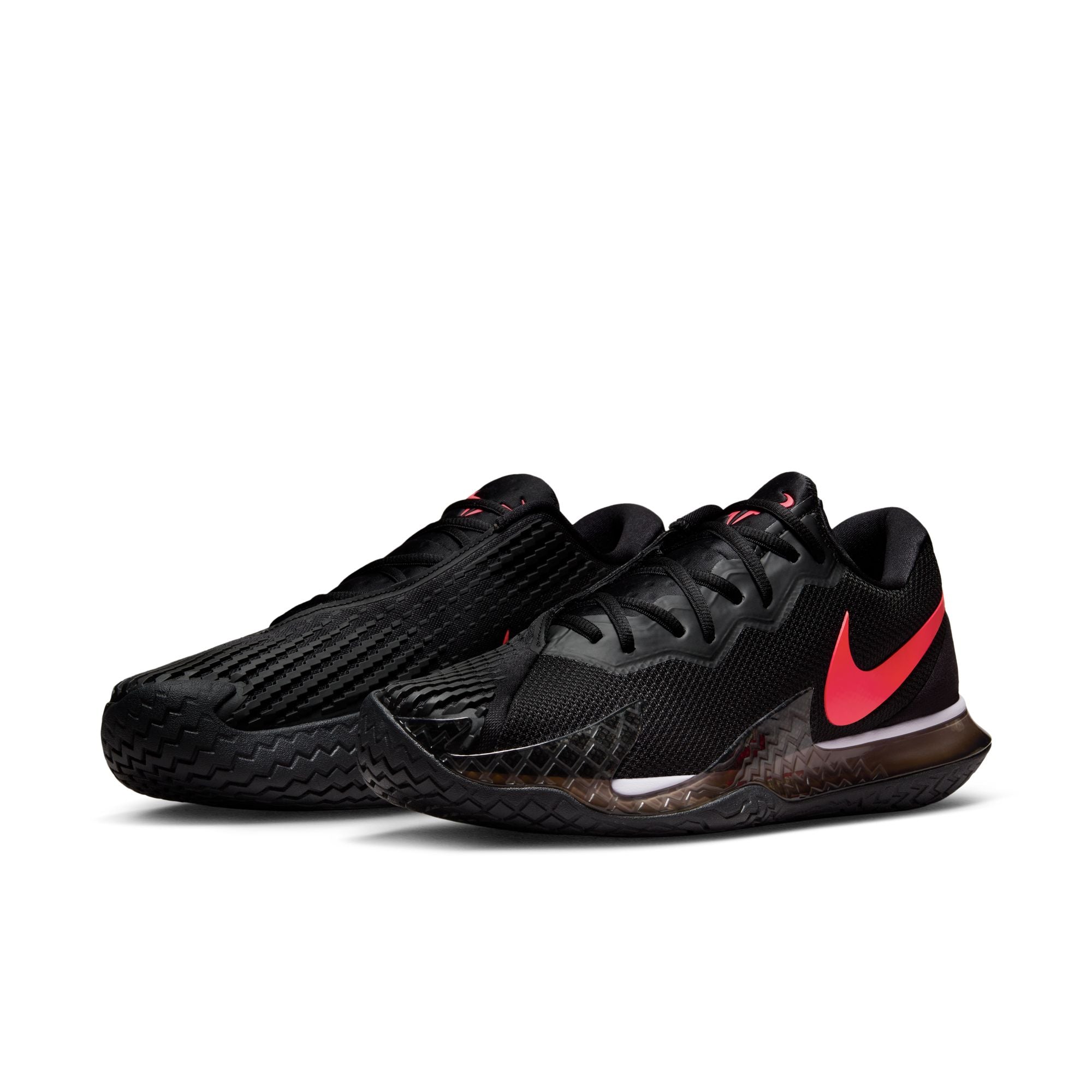 Nike Men's Court Zoom Vapor Cage 4 Rafa in Black/Siren Red-Barely Grape