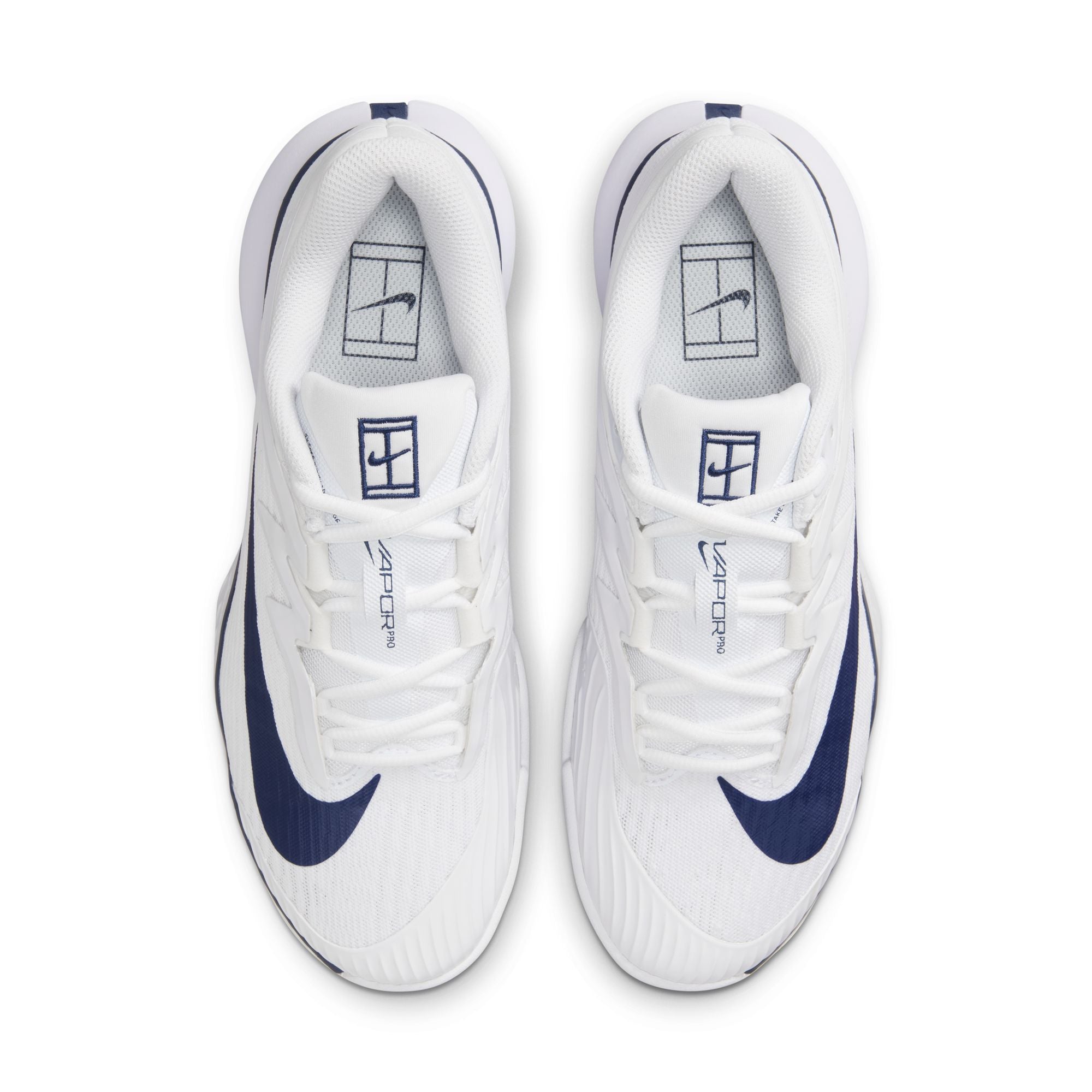 Nike Women's Vapor Pro 3 Premium Hard Court Tennis Shoes in White/Midnight Navy