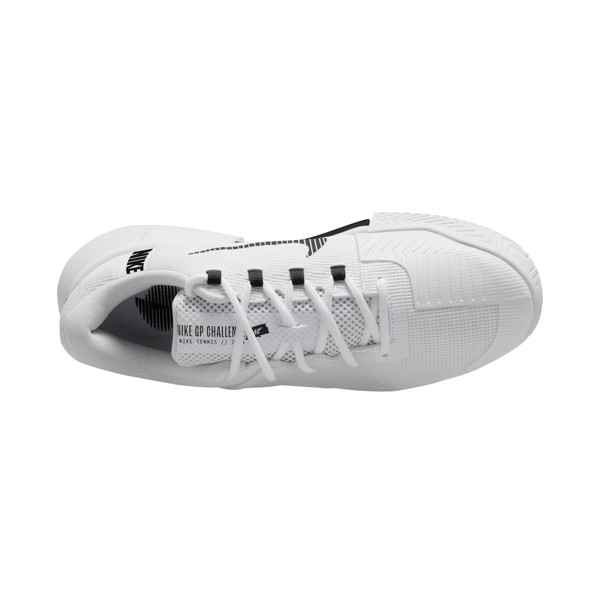 Nike Men's Zoom GP Challenge 1 Hard Court Shoes in White/Black-White