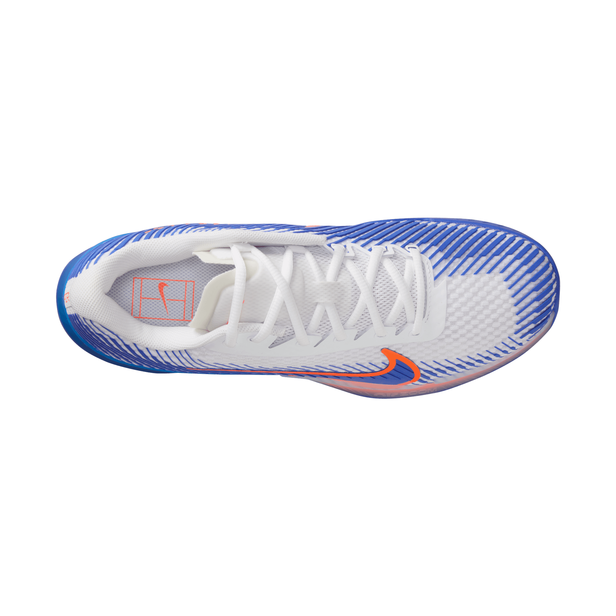 Nike Men's Air Zoom Vapor 11 Tennis Shoes in White/Hyper Royal-Hyper Crimson