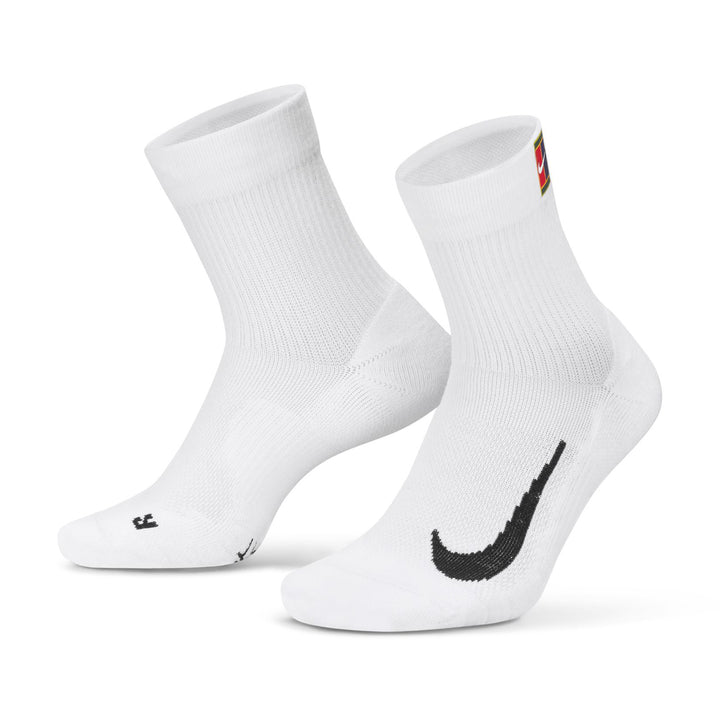 Nike Court Multiplier Max Tennis Ankle Socks in White (2 Pairs)