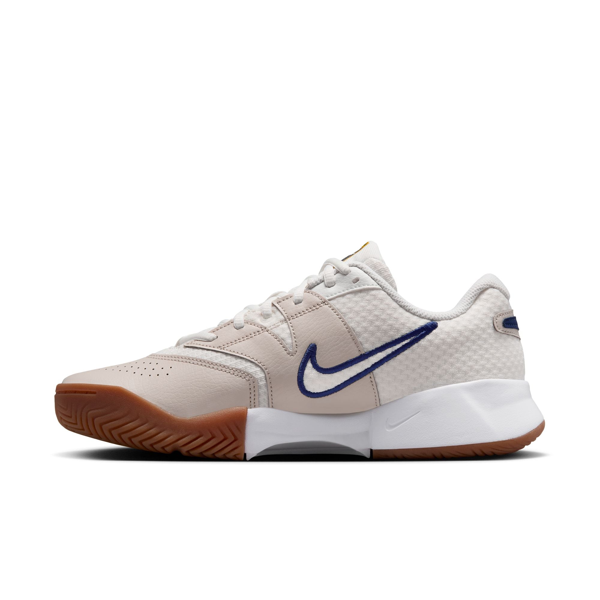 Nike Women's Court Lite 4 Hard Court Tennis Shoes in Summit White/Binary Blue-Light Bone