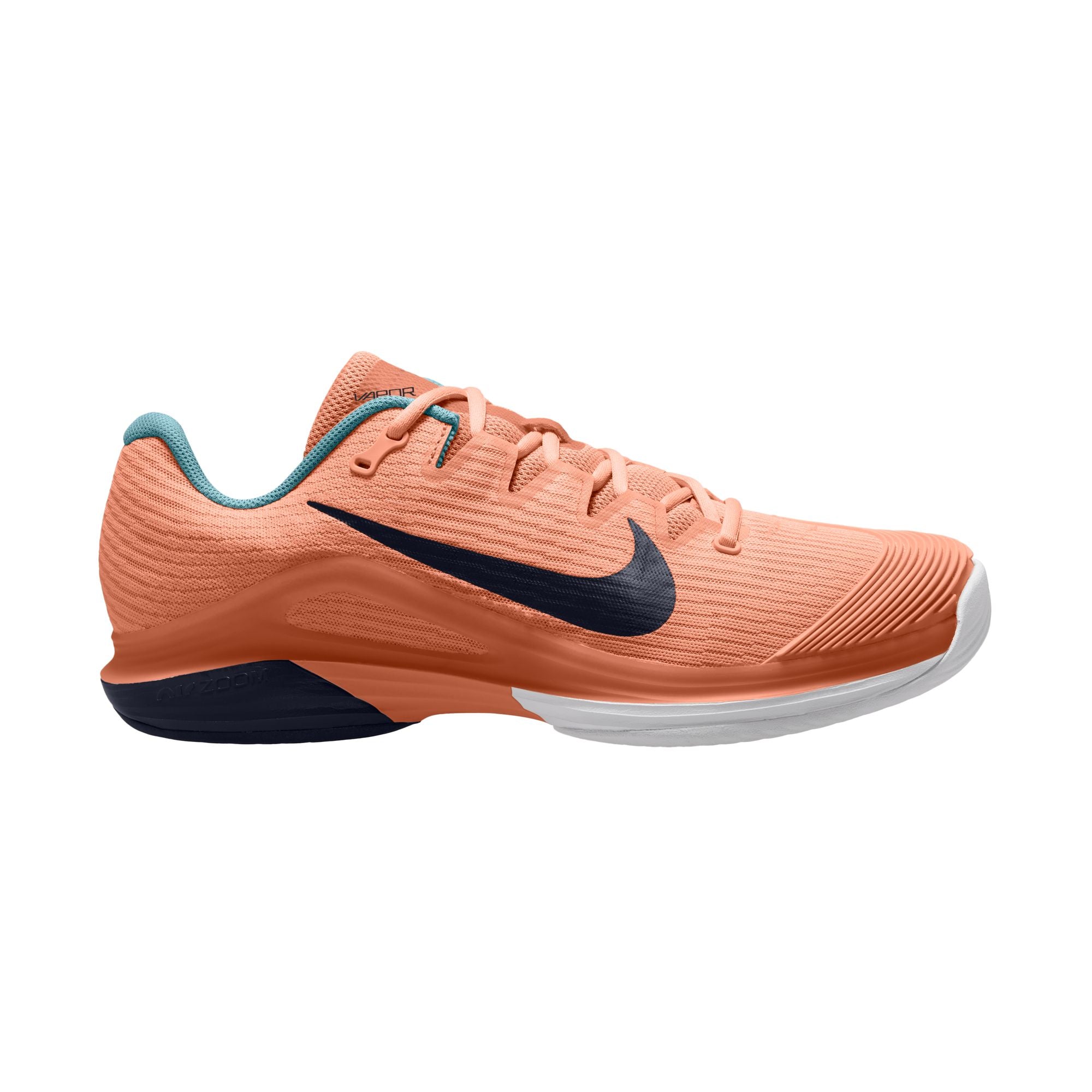 Nike Men's Vapor 12 Hard Court Tennis Shoes in Apricot Agate/Obsidian-White-Denim Turq