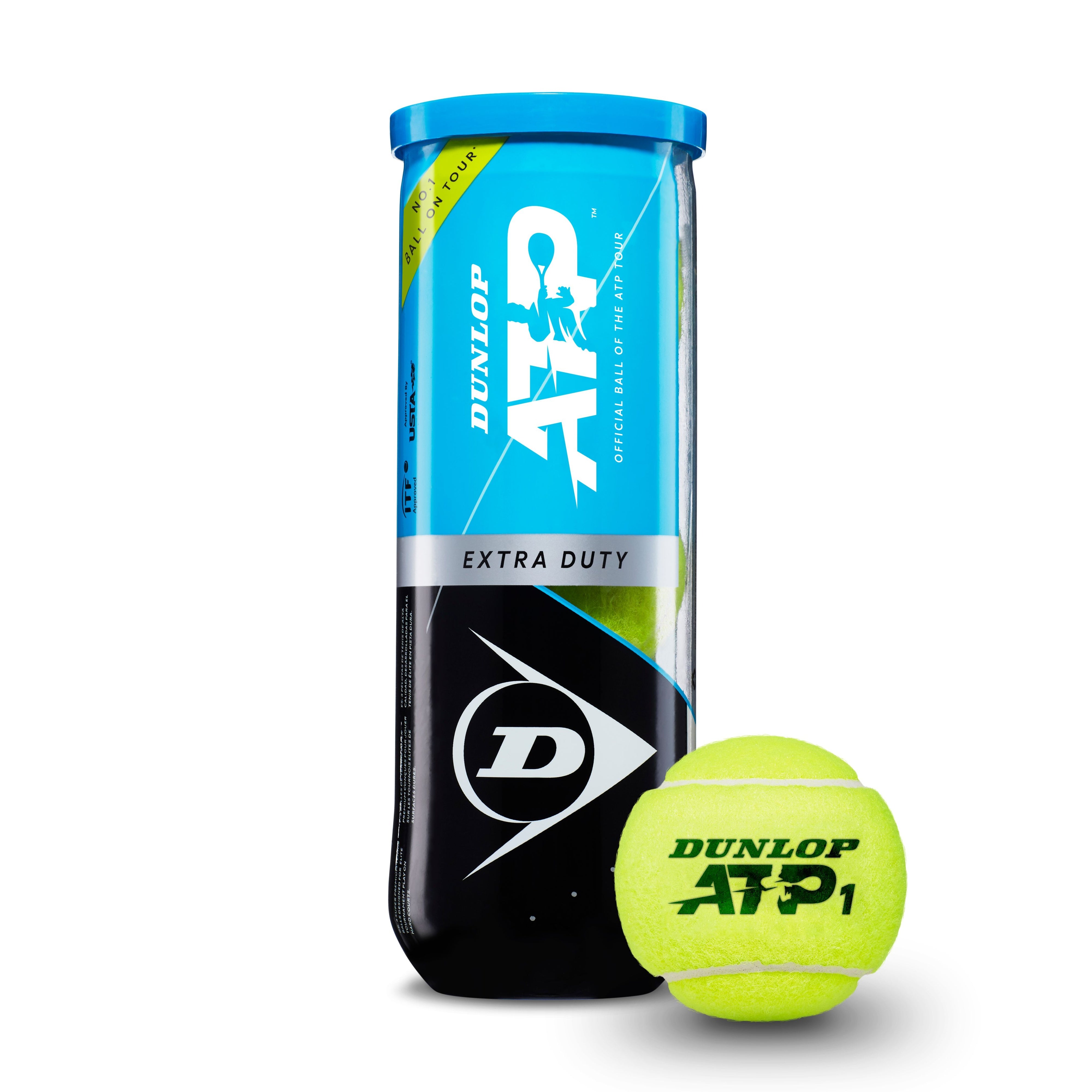 Dunlop ATP Extra Duty Tennis Ball (3 Ball can)