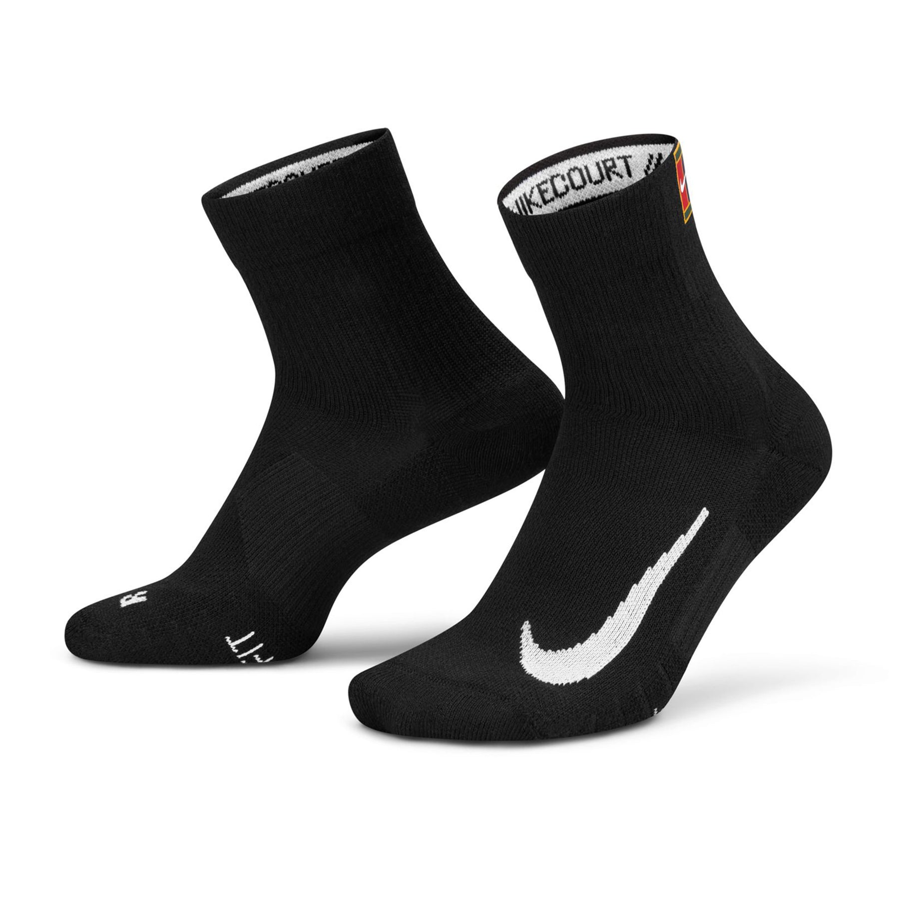 Nike Court Multiplier Max Tennis Ankle Socks in Black (2 Pairs)