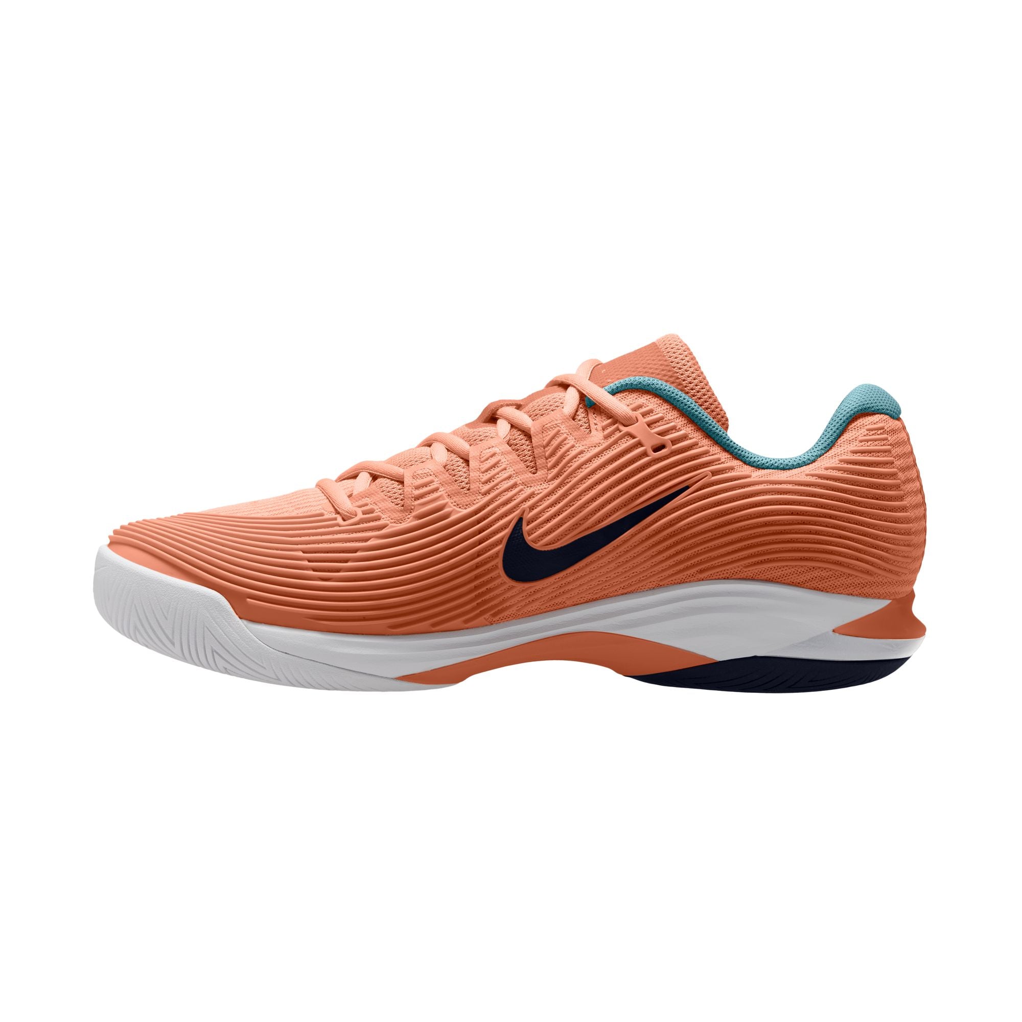 Nike Men's Vapor 12 Hard Court Tennis Shoes in Apricot Agate/Obsidian-White-Denim Turq