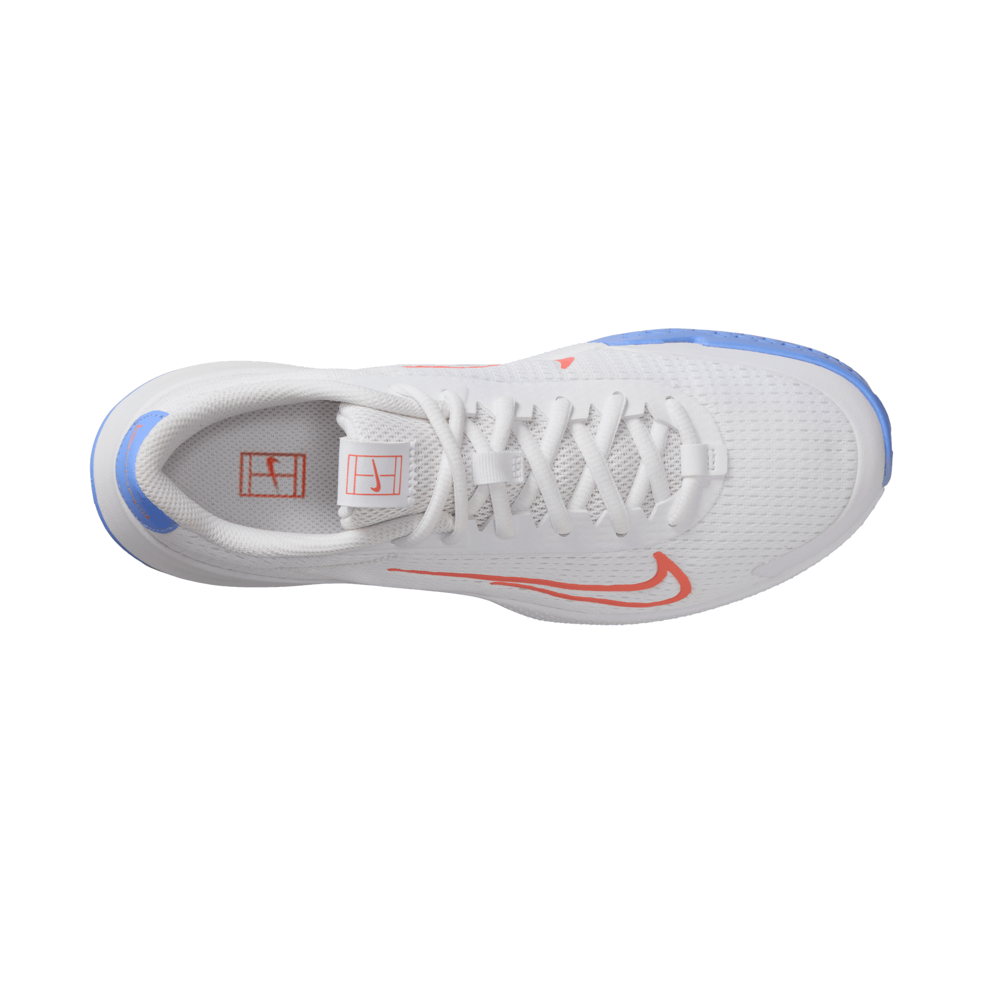 Nike Women's Vapor Lite 2 Tennis Shoes in White/Lt Wild Mango-Royal Pulse