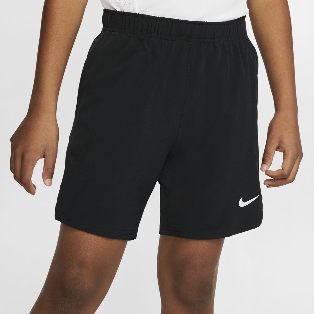 Nike Boy's Court Dry-Fit Victory Shorts in Black/White