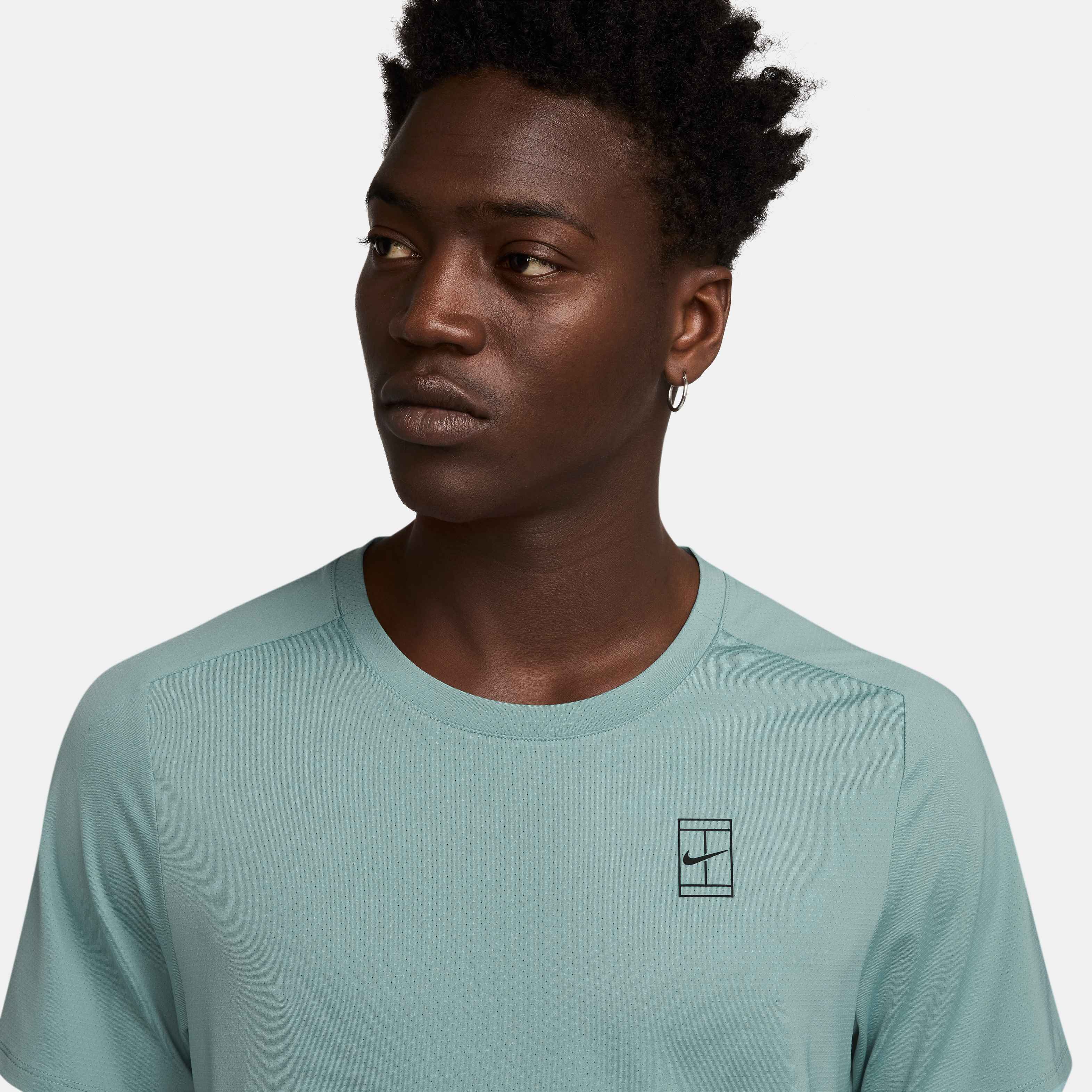 Nike Men's Court Advantage Dri-FIT Tennis Top in Cannon/Black