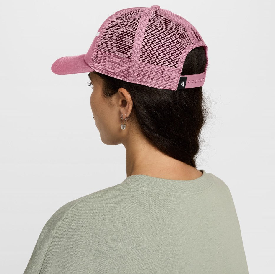 Nike Unisex Rise Structured Trucker Cap in Elemental Pink/Elemental Pink/White