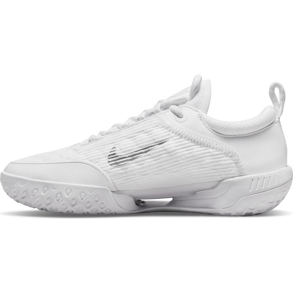 Nike Court Women's Zoom NXT Shoes in White/Metallic Silver-Grey Frog