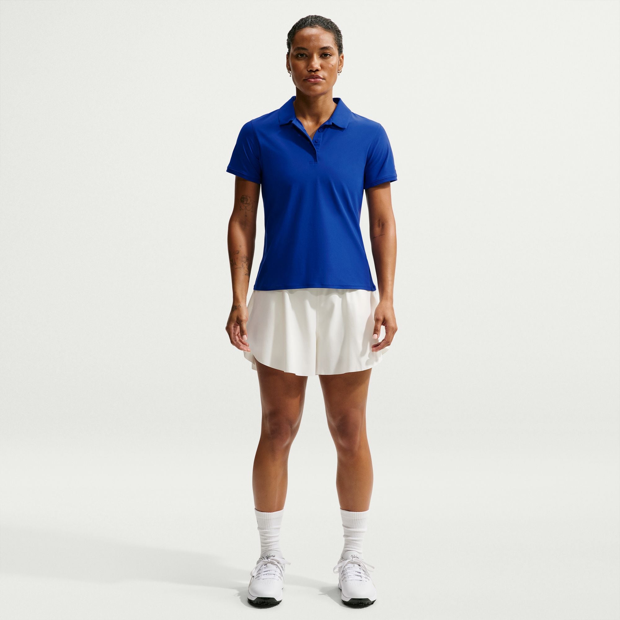 Nike Women's Victory Dri-FIT Short-Sleeve Golf Polo in Old Royal|White