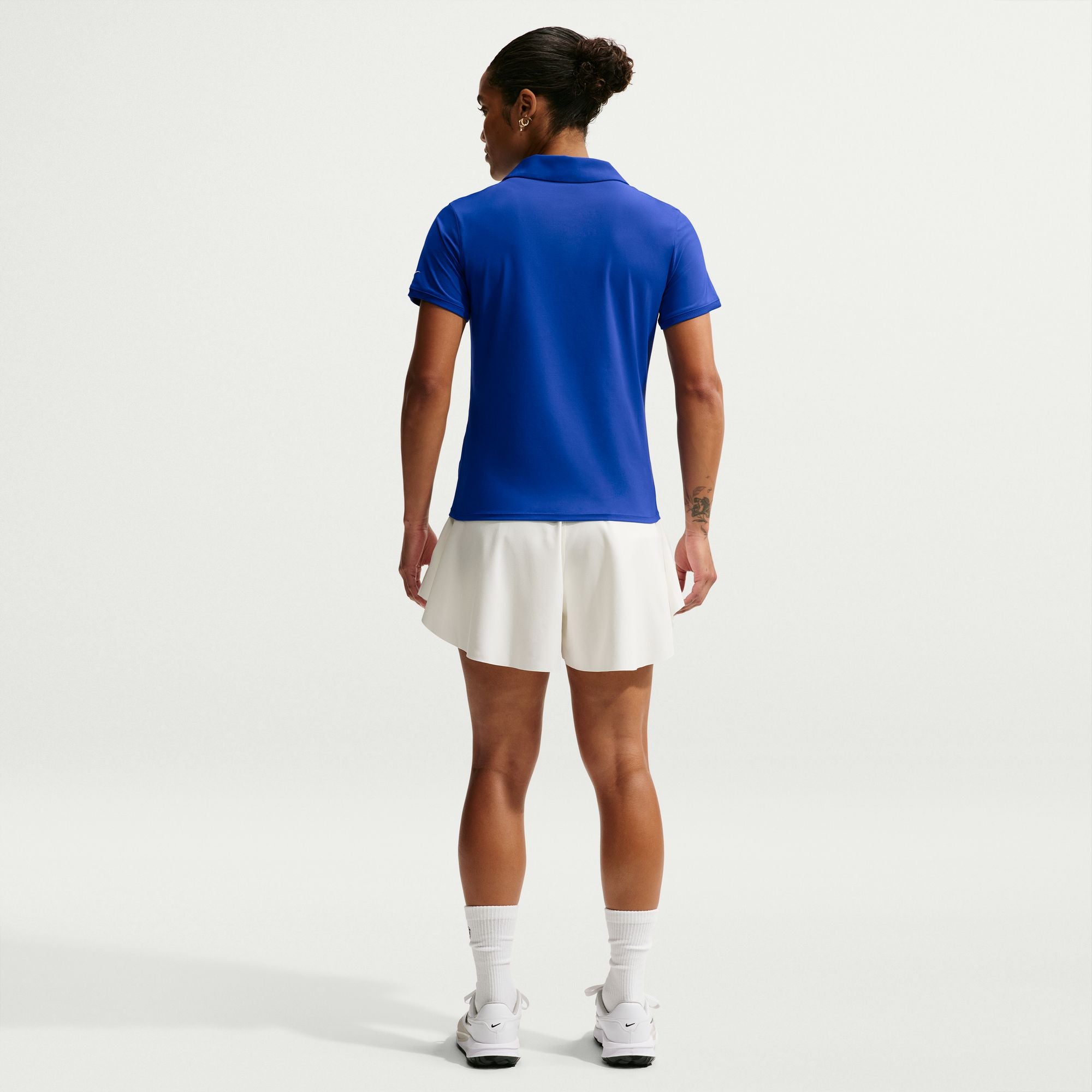 Nike Women's Victory Dri-FIT Short-Sleeve Golf Polo in Old Royal|White