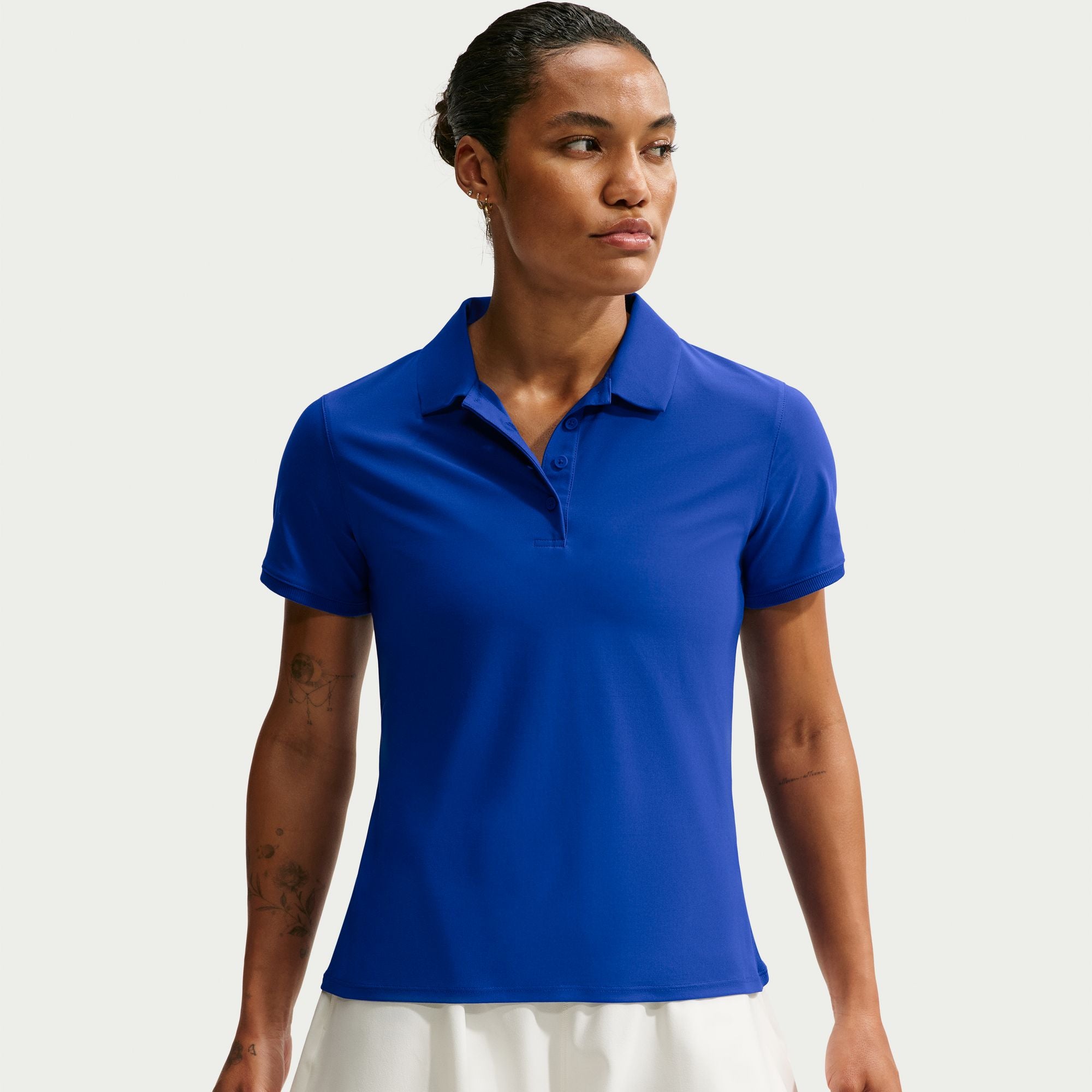 Nike Women's Victory Dri-FIT Short-Sleeve Golf Polo in Old Royal|White