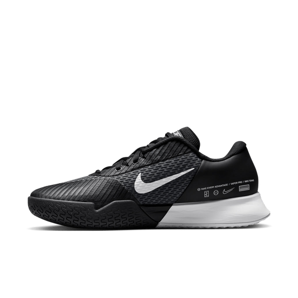 Nike Court Men's Air Zoom Vapor Pro 2 Shoes in Black/White