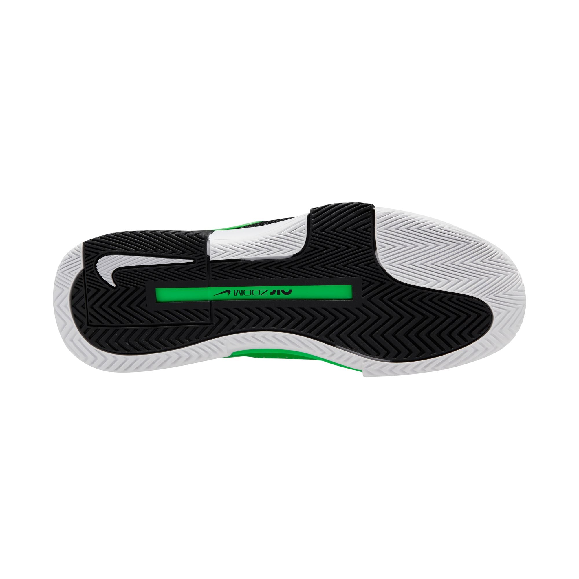 Nike Men's Zoom GP Challenge 1 Tennis Shoes in White/Poison Green-Black