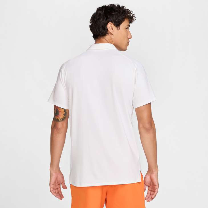 Nike Men's Court Advantage Dri-FIT Tennis Polo in WHITE/WHITE/BLACK