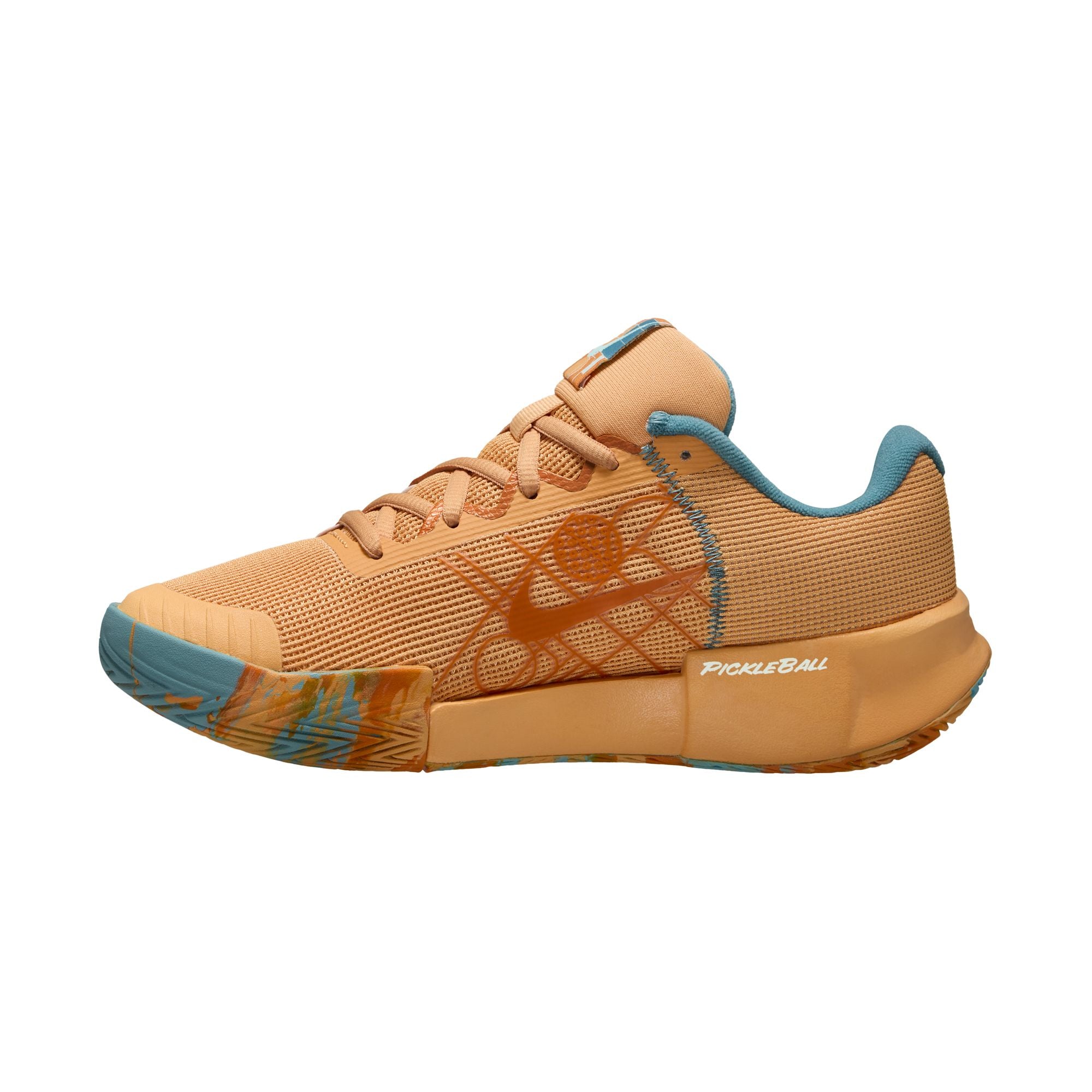 Nike Women's Zoom Challenge Pickleball Shoes in Copper Moon/Glacier Blue-Monarch