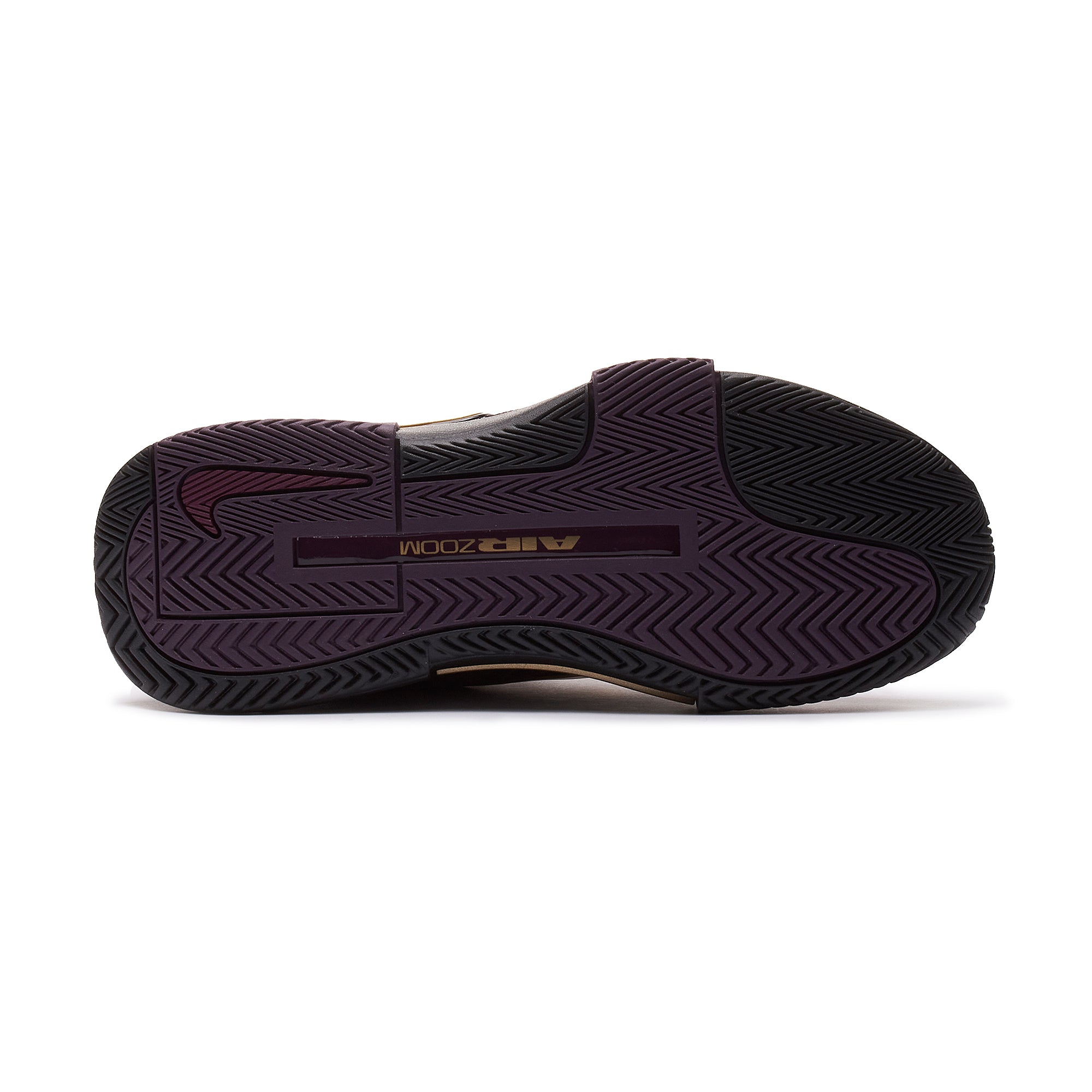 Nike Women's Zoom GP Challenge 1 Osaka Hard Court Shoes in Bordeaux/Metallic Gold Black