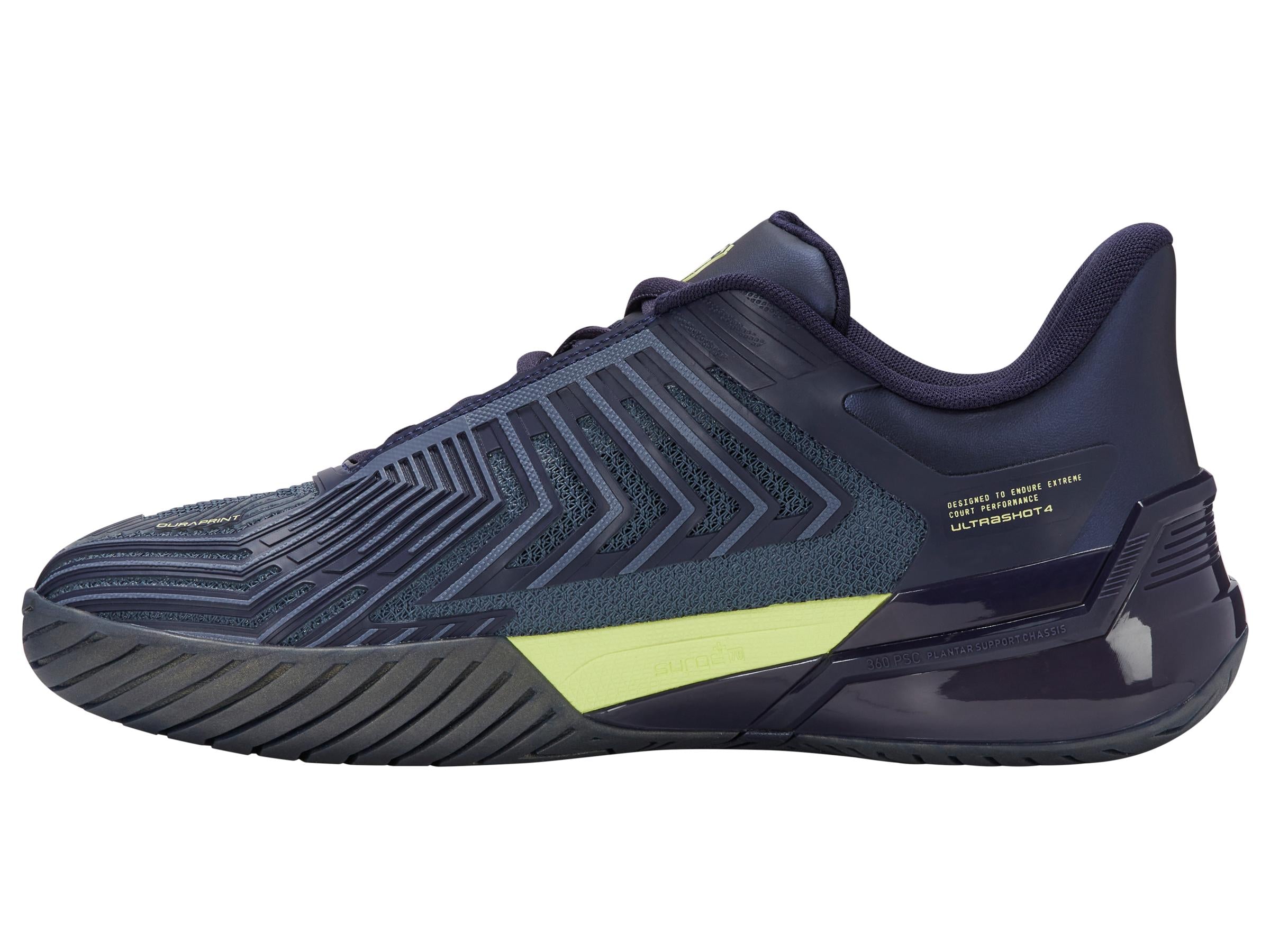 K-Swiss Men's Ultrashot 4 Tennis Shoes in Vintage Indigo/Naval Academy/Luminary Green