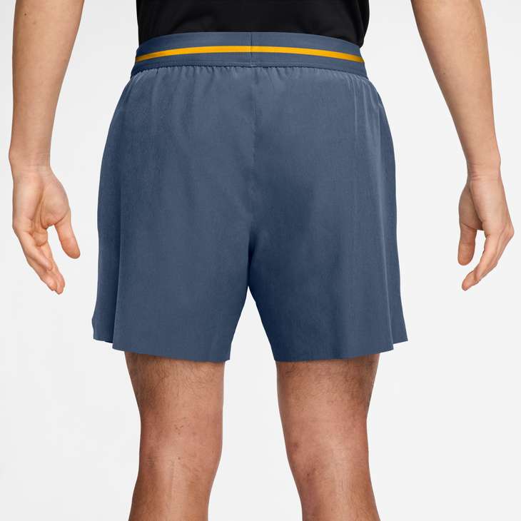 Nike Men's Court Advantage Dri-FIT 6" Tennis Shorts in NEW SLATE/LASER ORANGE/WHITE