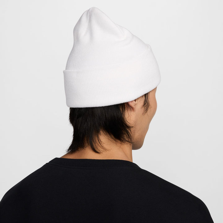 Nike Unisex Peak Futura Beanie in White/Black