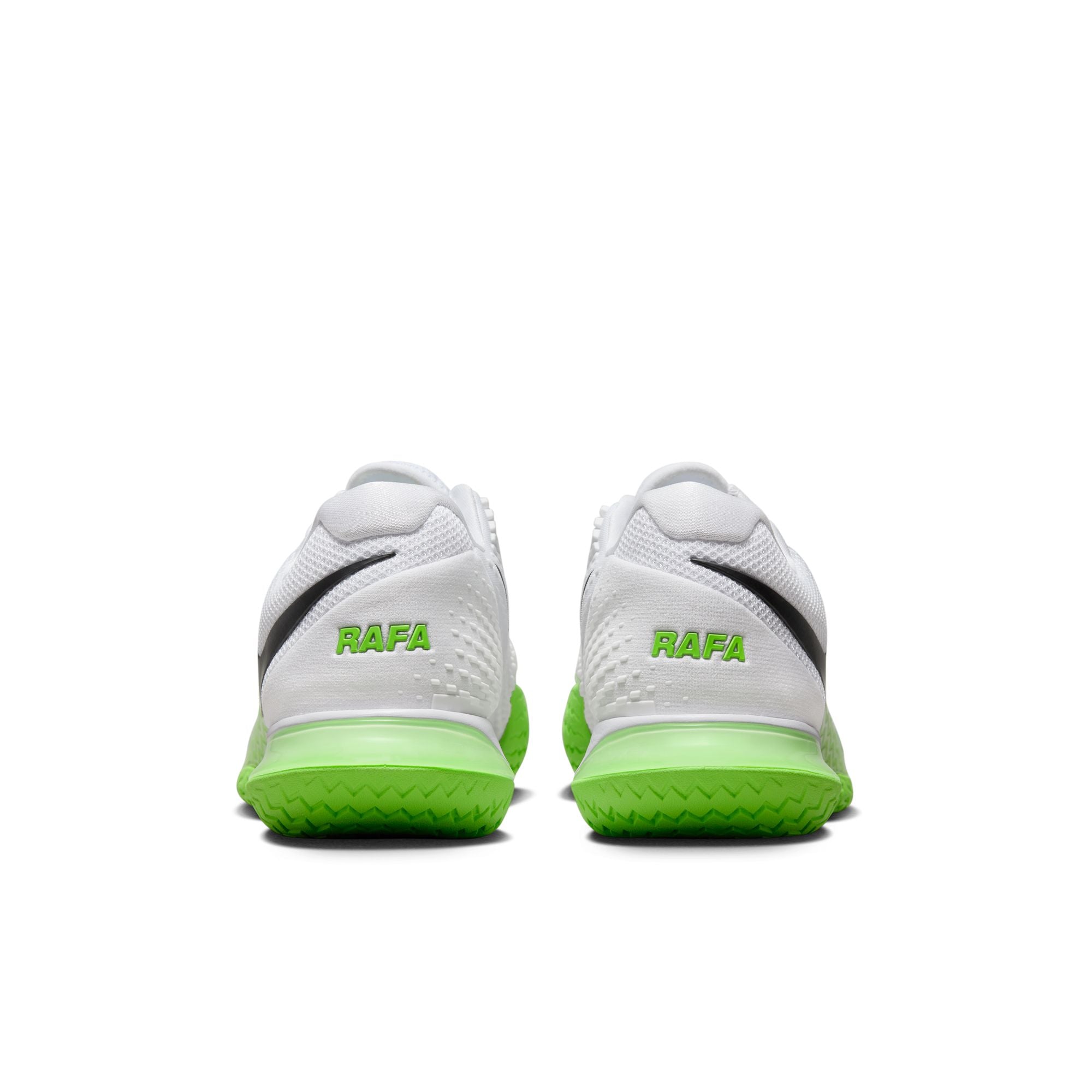 Nike Court Men's Zoom Vapor Cage 4 Rafa Shoes in White/Black-Action Green-LT Lemon Twist