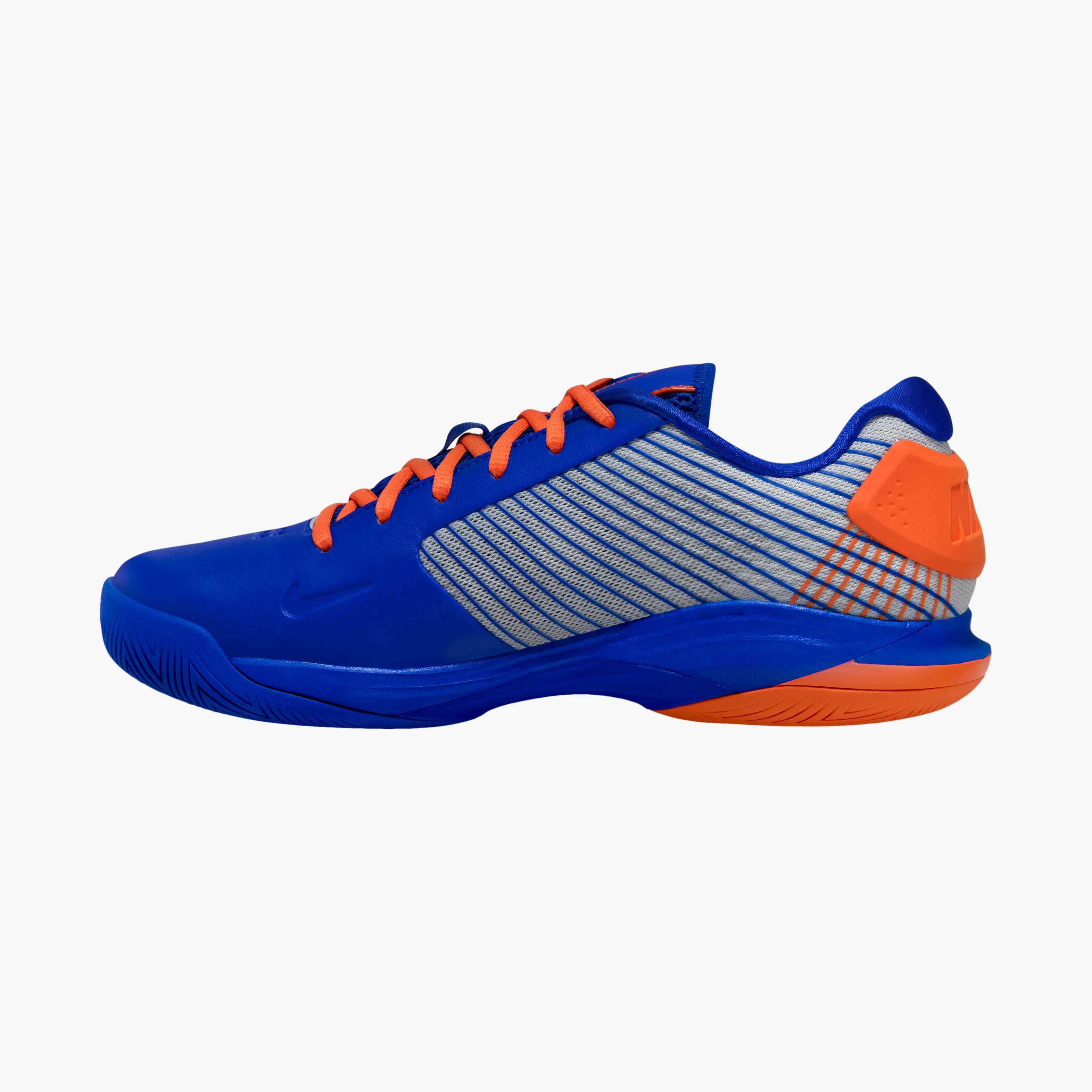 Nike Men's Vapor 12 Hypersmash Hard Court Tennis Shoes in Racer Blue/Safety Orange-Pure Platinum
