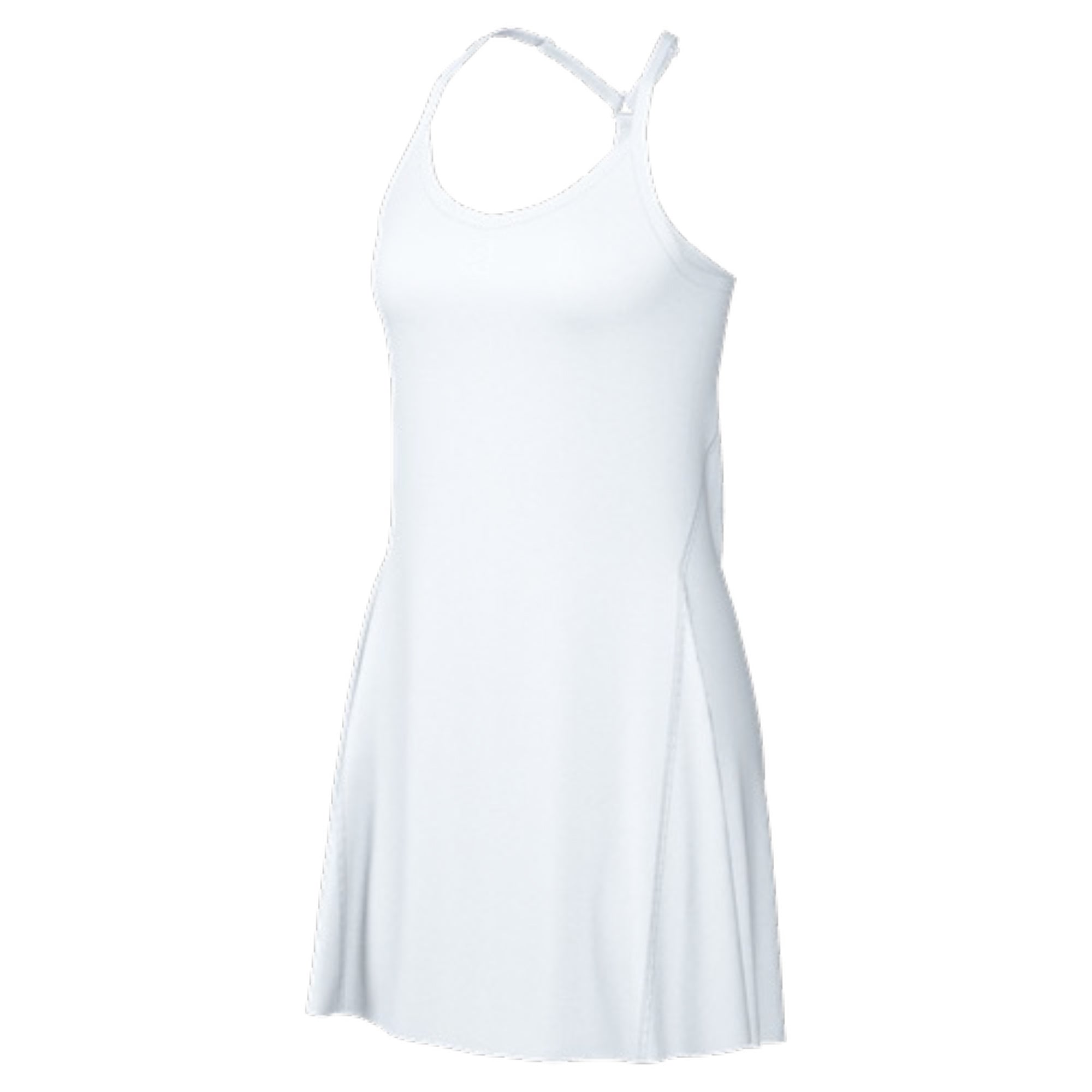 Nike Women's Court Dri-FIT Advantage Tennis Dress in WHITE/BLACK