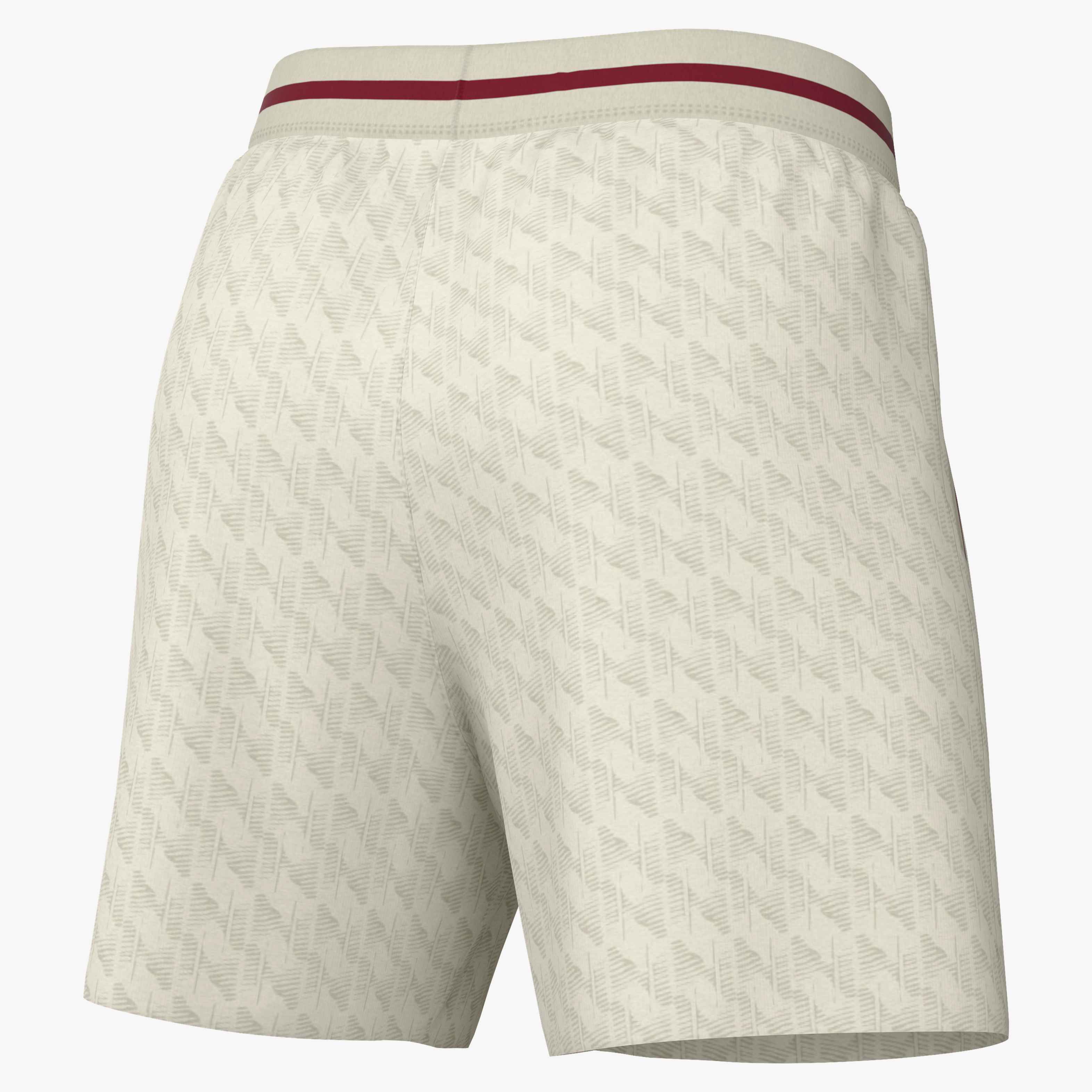 Nike Men's Court Dri-FIT Advantage 6" Printed Short in LIGHT BONE/TOUGH RED/BLACK