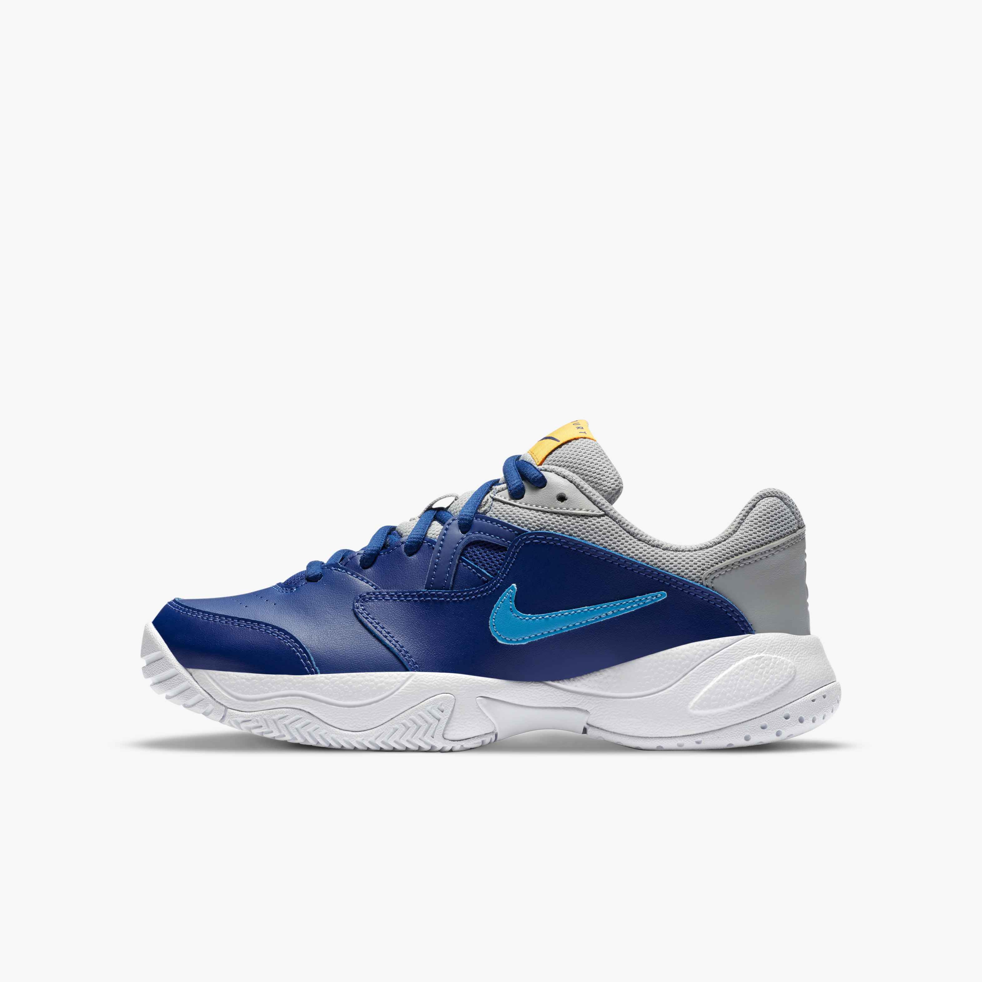 Nike Court Jr. Lite 2 Tennis Shoes in DEEP ROYAL BLUE/COAST-LT SMOKE GREY