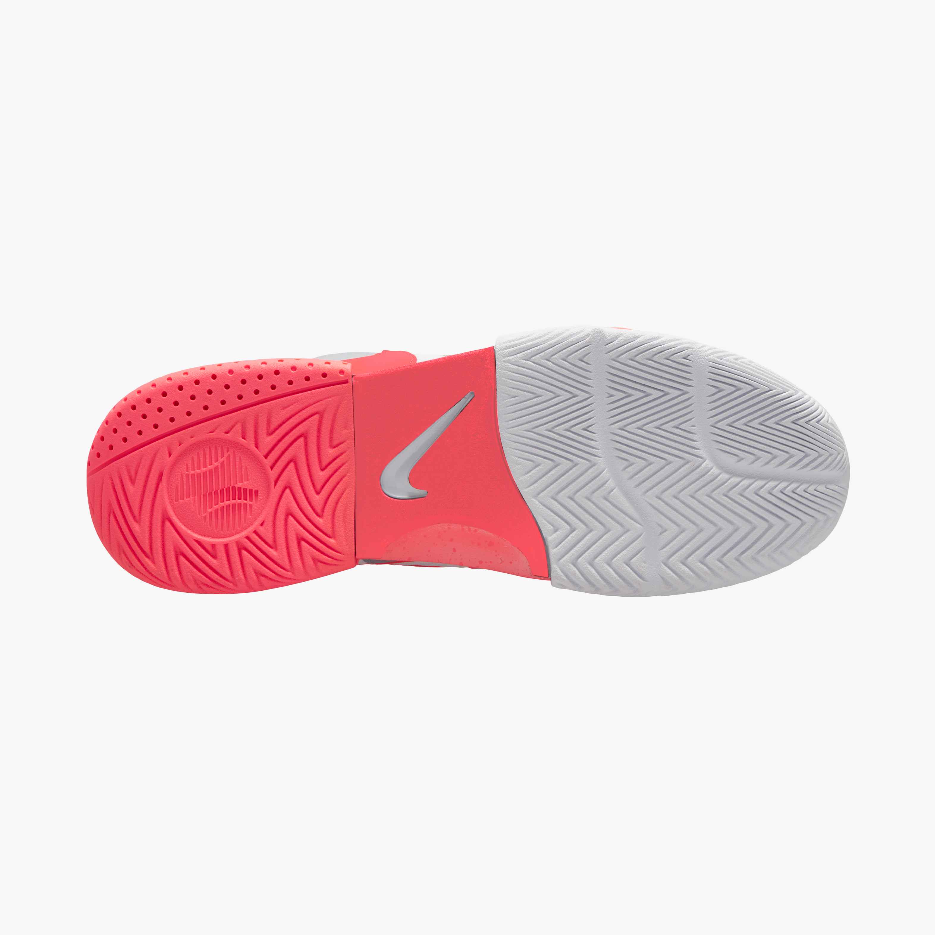 Nike Men's Court Lite 4 Tennis Shoes in White/Hot Lava-Wolf Grey