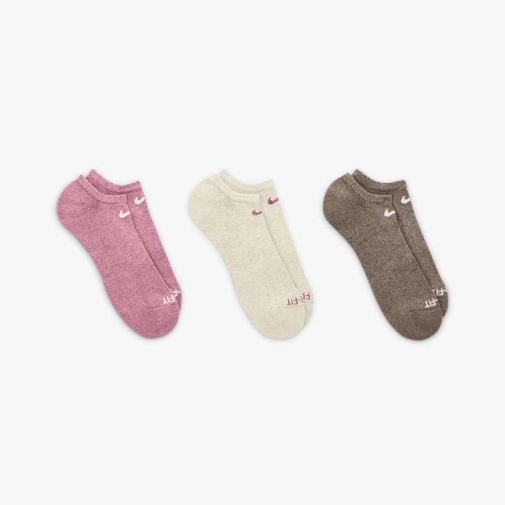 Nike Unisex Everyday Plus Cushion Training No-Show Socks (3 Pairs) in Multi-Color (936)