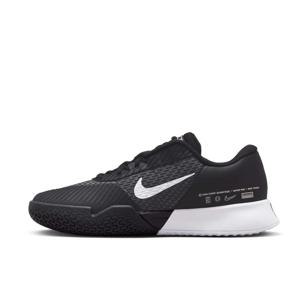 Nike Court Women's Air Zoom Vapor Pro 2 Shoes in Black/White