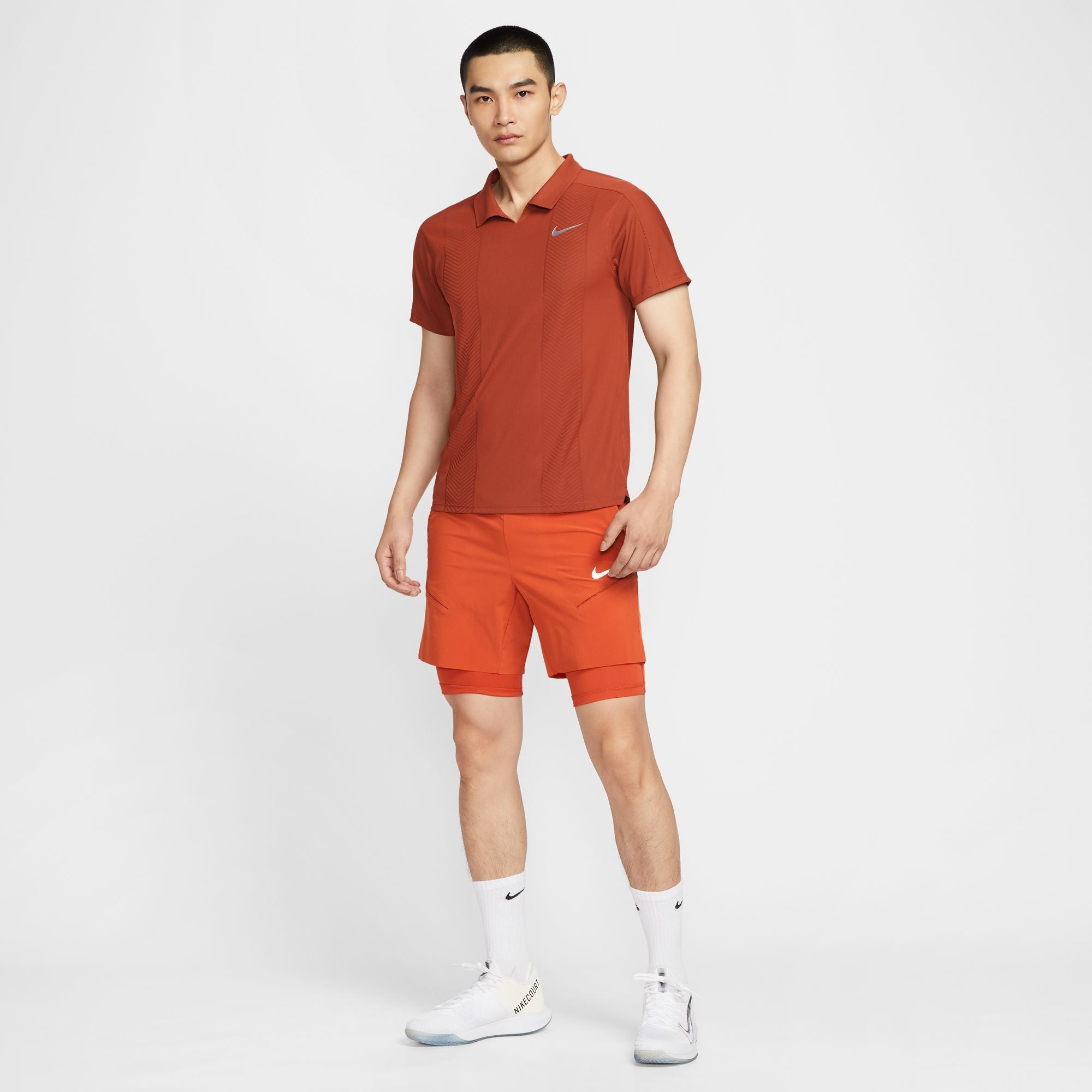 Nike Men's Court Slam Dri-FIT ADV Tennis Polo in Rugged Orange