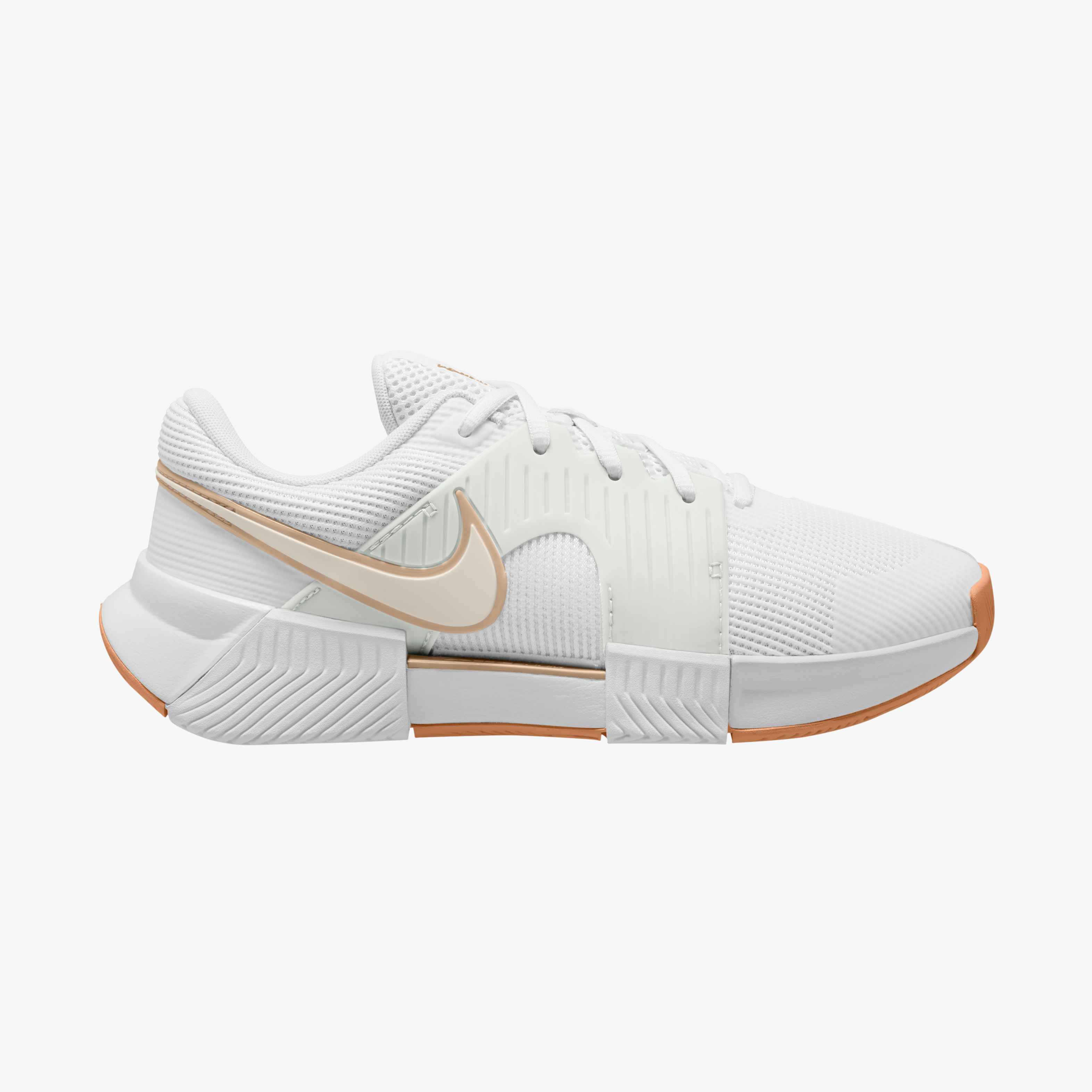 Nike Women's Zoom GP Challenge 1.5 Hard Court Tennis Shoes in WHITE/LT OREWOOD BRN-SUMMIT WHITE-LINEN