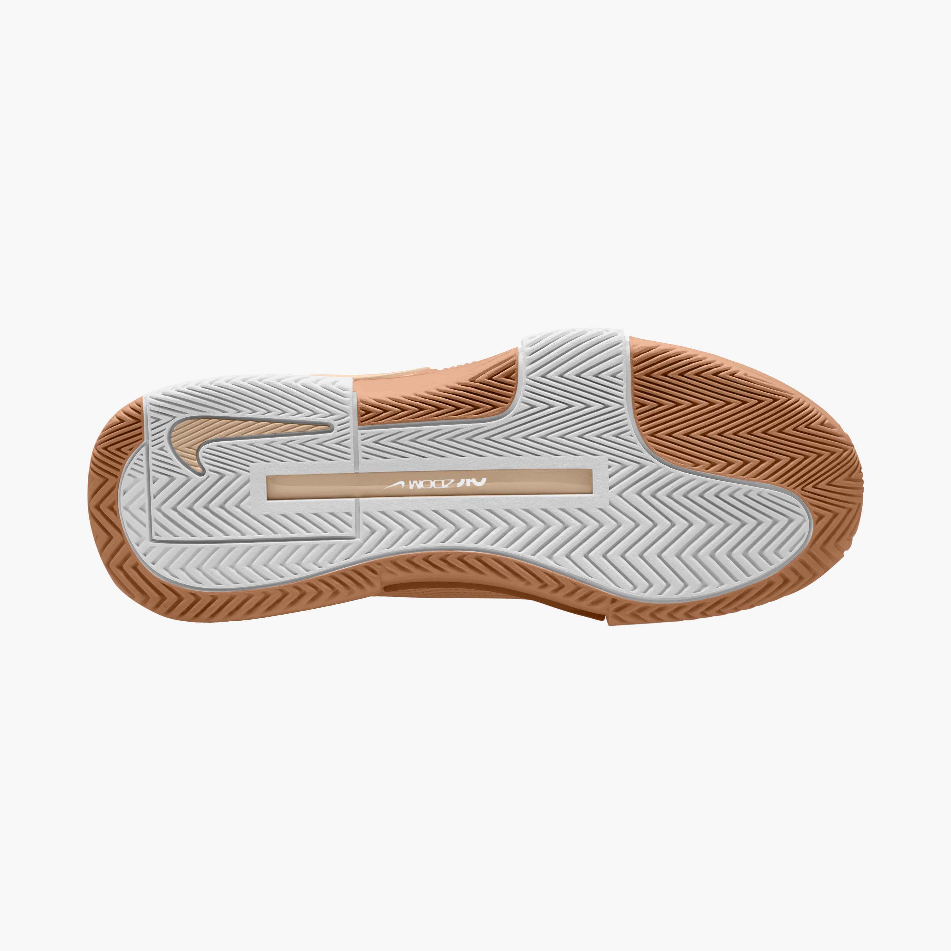 Nike Women's Zoom GP Challenge 1.5 Hard Court Tennis Shoes in WHITE/LT OREWOOD BRN-SUMMIT WHITE-LINEN