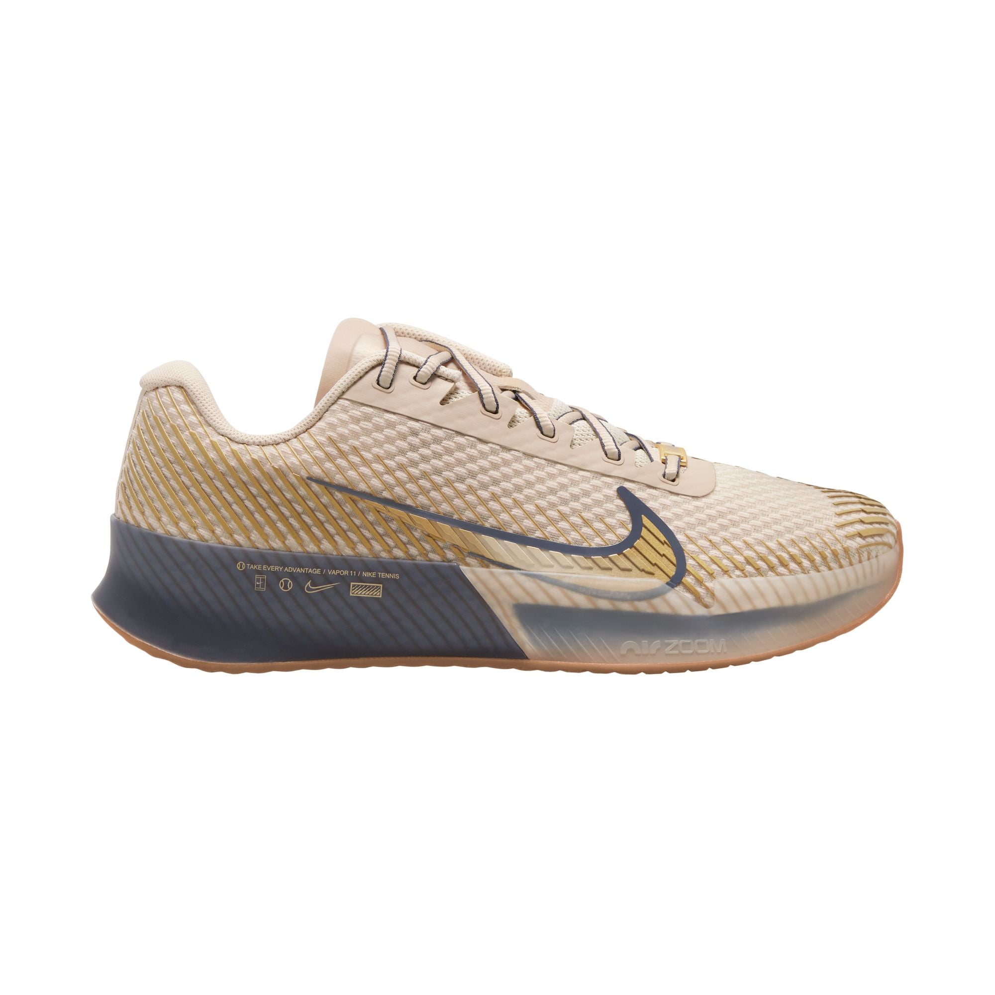 Nike Court Men's Air Zoom Vapor  11 Premium in SANDDRIFT/METALLIC GOLD-THUNDER BLUE