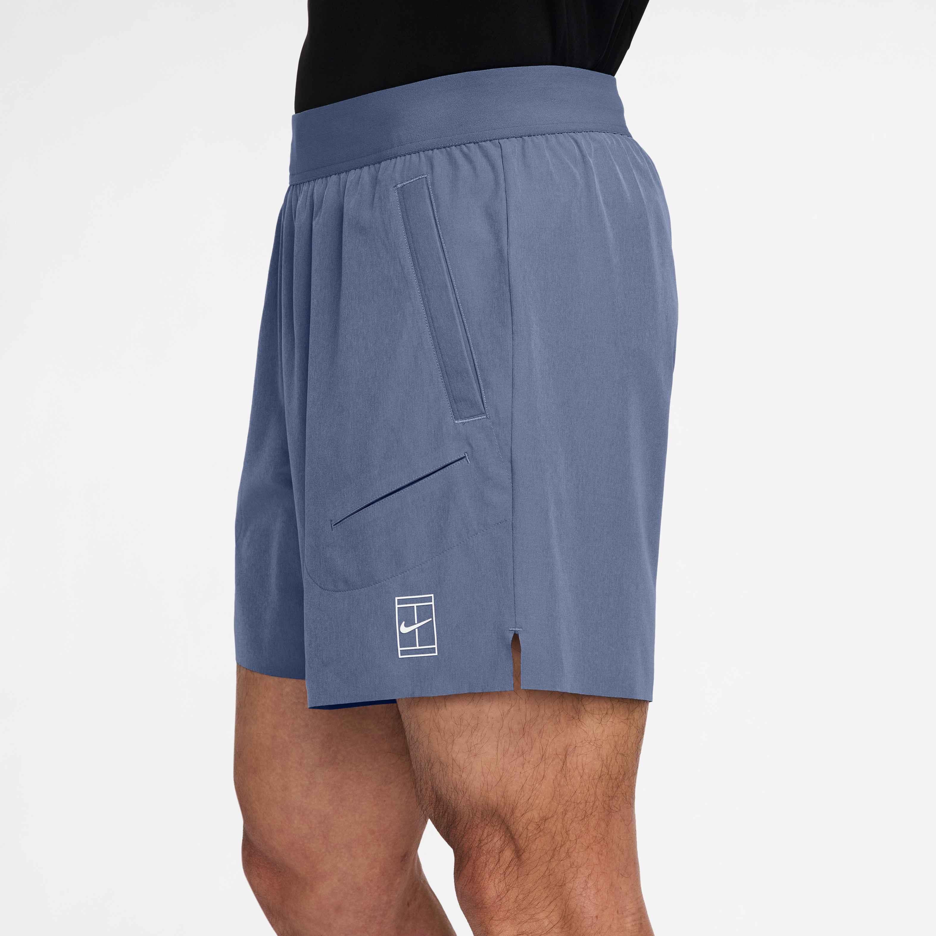 Nike Men's Court Advantage Dri-FIT 6" Tennis Shorts in World Indigo/White