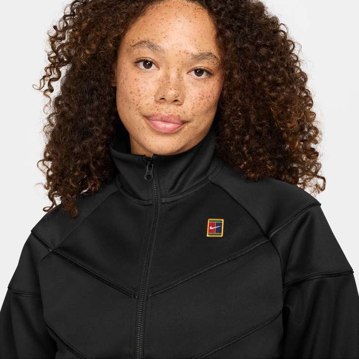 Nike Women's Court Heritage Windrunner Tennis Jacket in Black