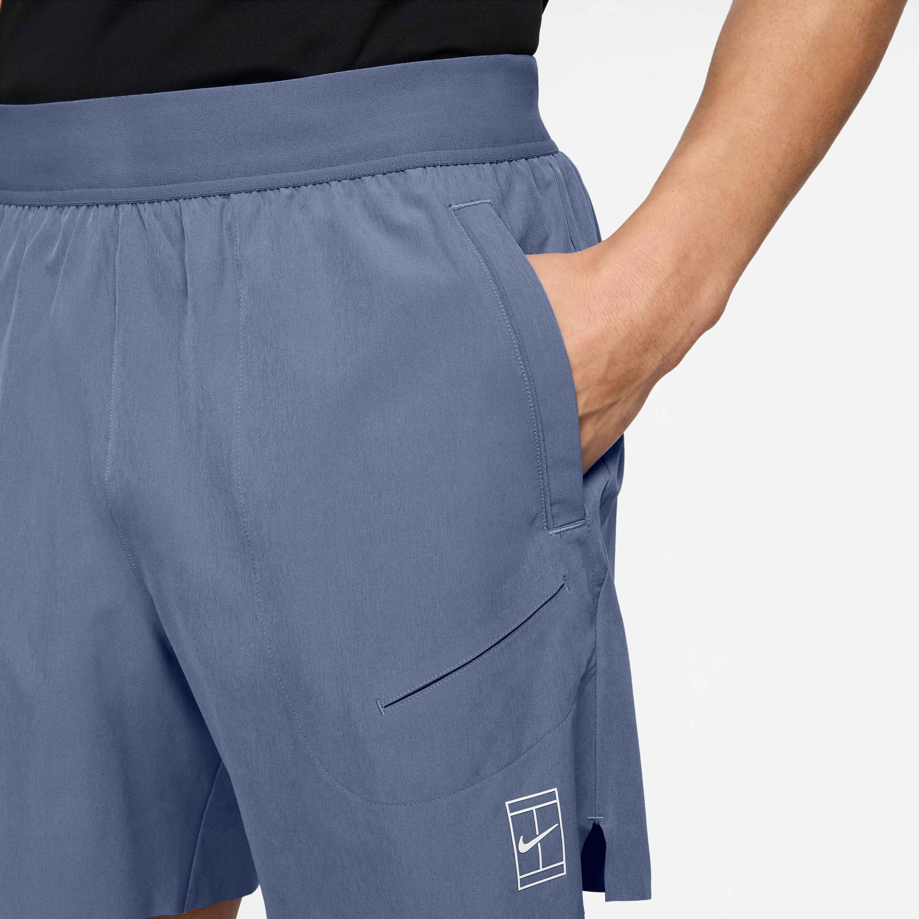 Nike Men's Court Advantage Dri-FIT 6" Tennis Shorts in World Indigo/White