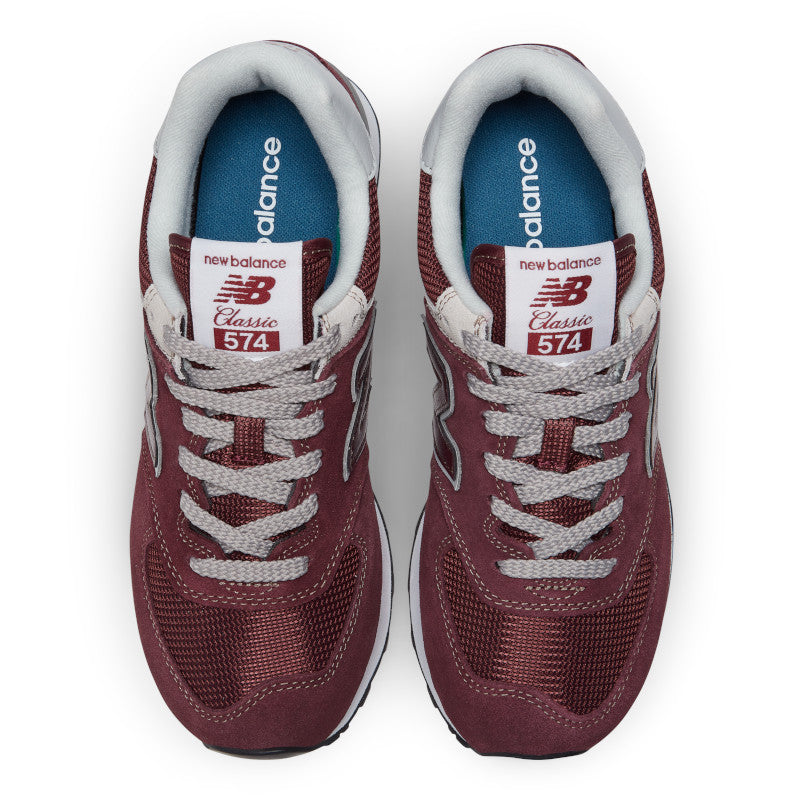 New Balance Women's 574 Core Sport Lifestyle Shoes in Burgundy