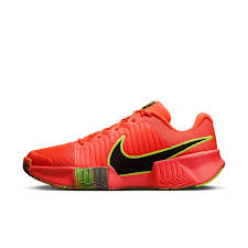 Nike Men's Zoom Challenge Hard Court Pickle Ball in Hyper Orange/Black-Volt-Medium Ash